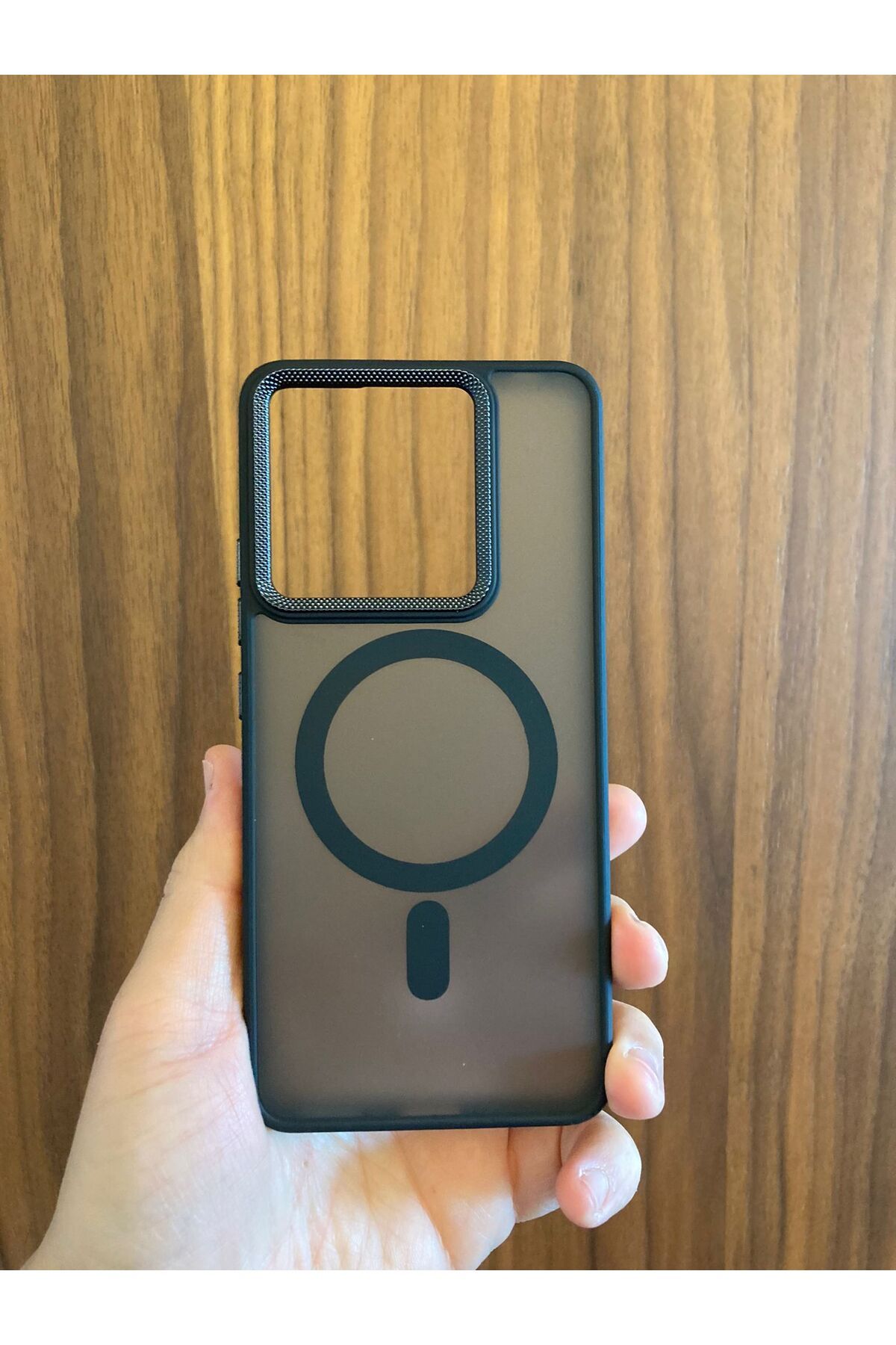 Newon XİAOMİ REDMİ NOTE 13 PRO 5G SİYAH RENK BUZLU MAGSAFE SİLİKON TELEFON KILIFI KAPAK