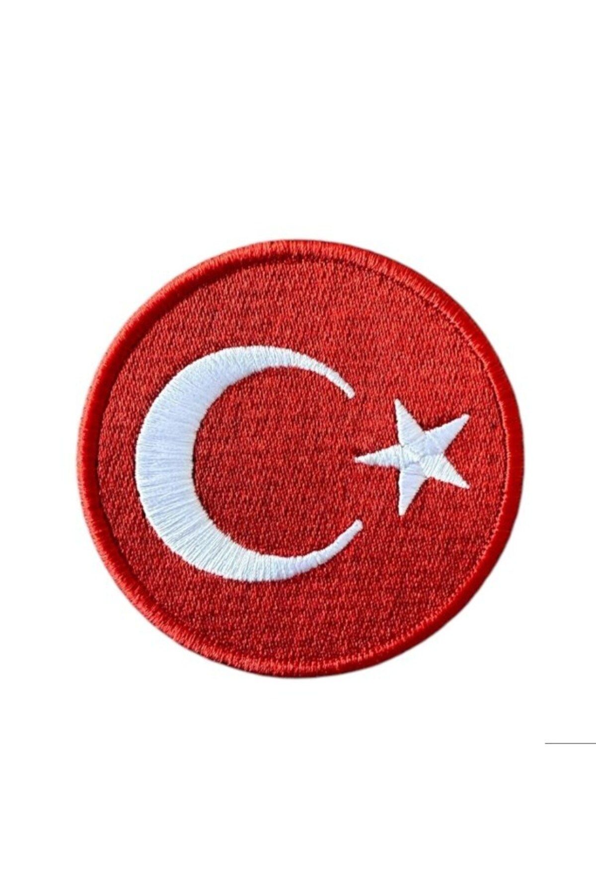 delta online Aplike Ütü İle Yapışan Türk Bayrağı Yuvarlak Büyük Arma 5 cm