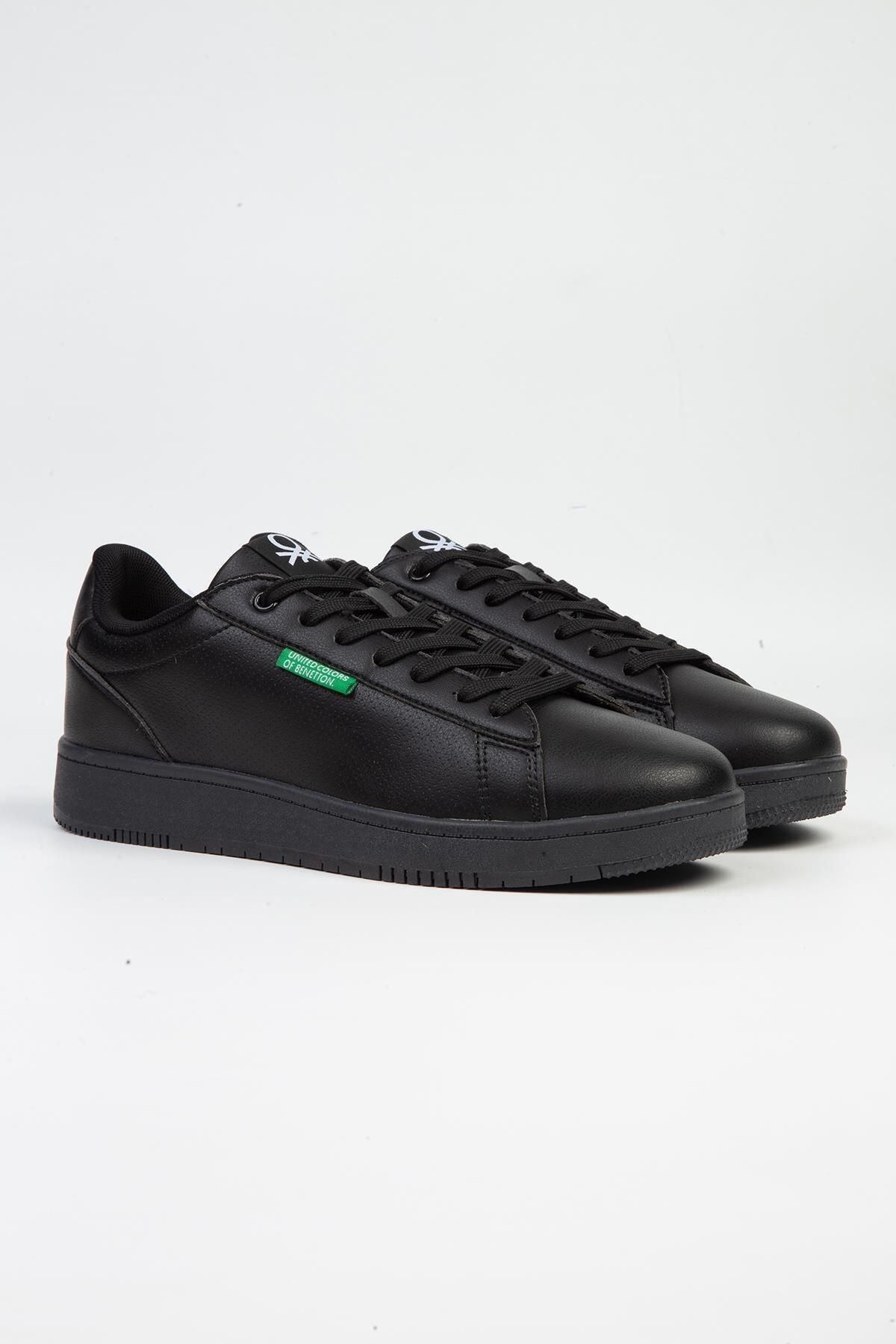 Benetton Günlük Bağcıklı Sneaker Spor Ayakkabı Erkek Siyah
