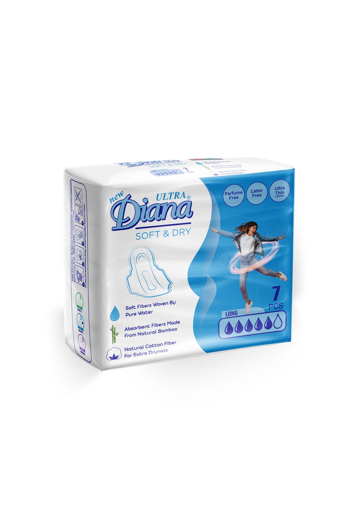 Diana Yeni Bambo Kadin Pedi Uzun 7 adet x 6
