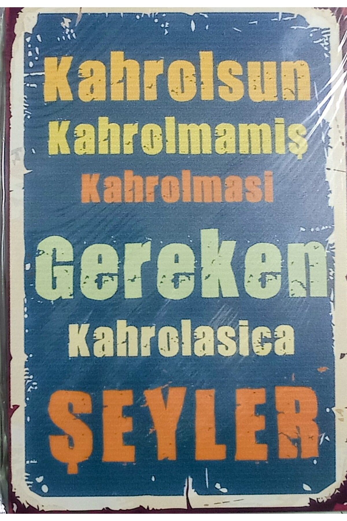 Haki Alışveriş Dünyası Tablo MDF 20x30 cm