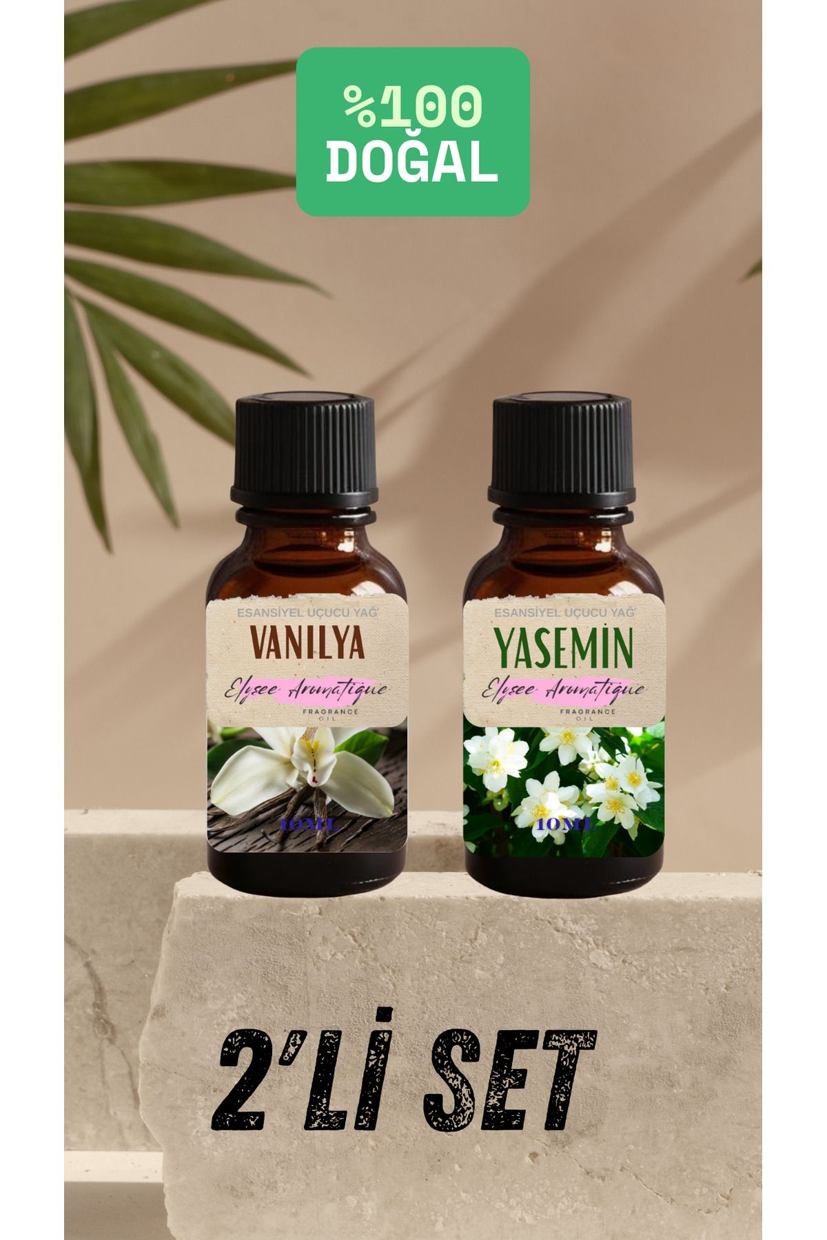 Elysee Aromatique 2'li Set Esansiyel Uçucu Koku Yağı Difüzör Esansı Buhurdanlık Yağı Aromaterapi Yağı