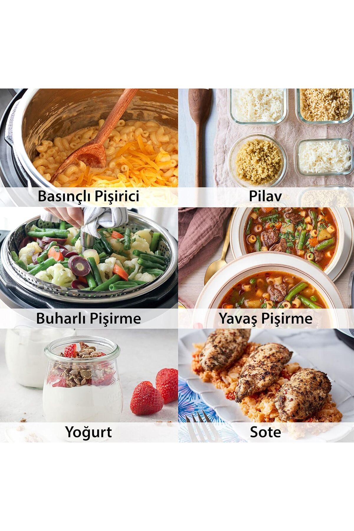Instant Pot Instant Duo Mini 7'si 1 Arada 3 L Paslanmaz Çelik Tencereli Buharlı Pişirici, Yoğurt Makinası fotoğrafı 5 (önizleme)