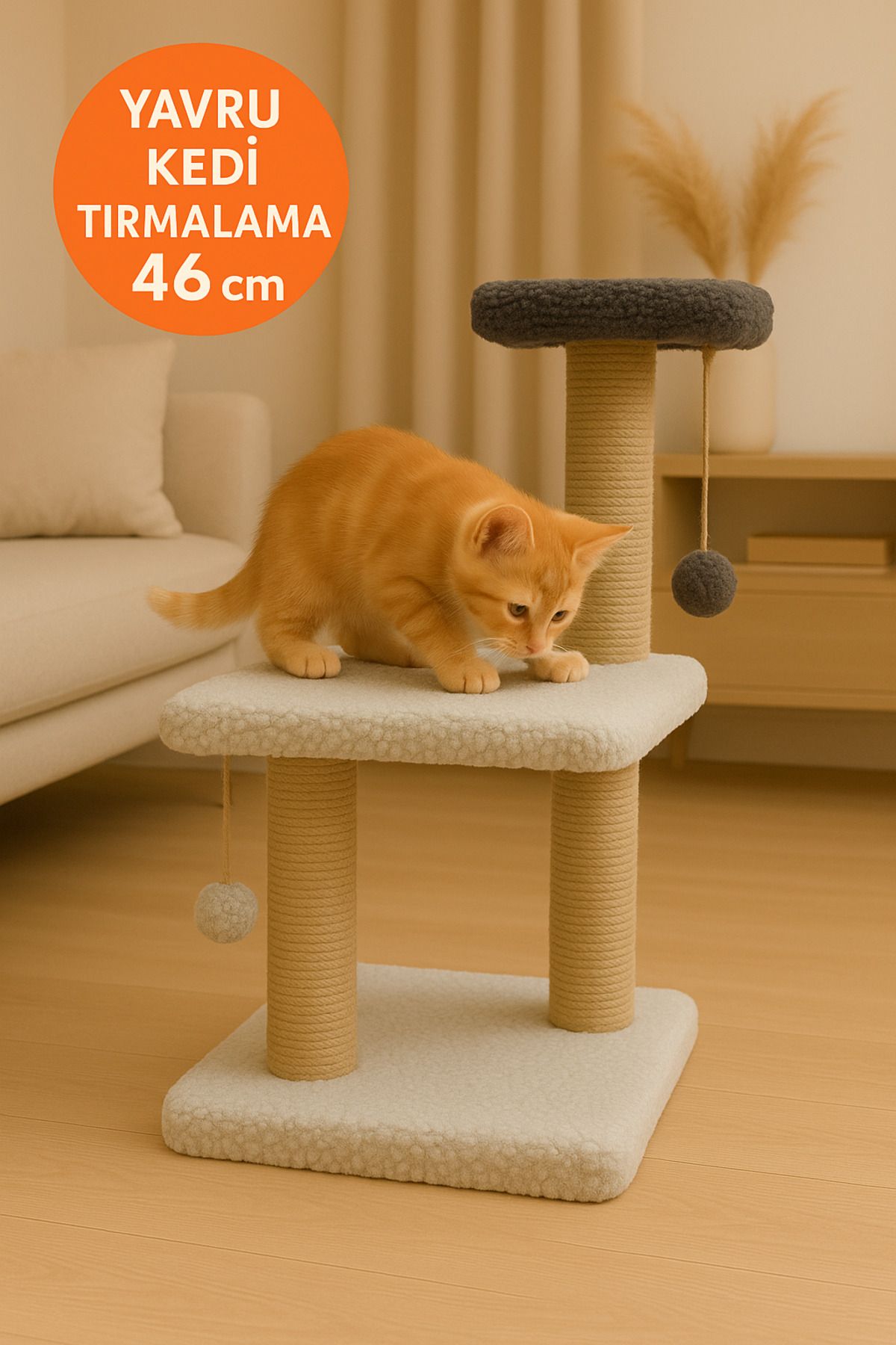 Komano Pontika-Plush Textured Soft 3 Layer Kitten Cat Scratching Board Loved Colors 1