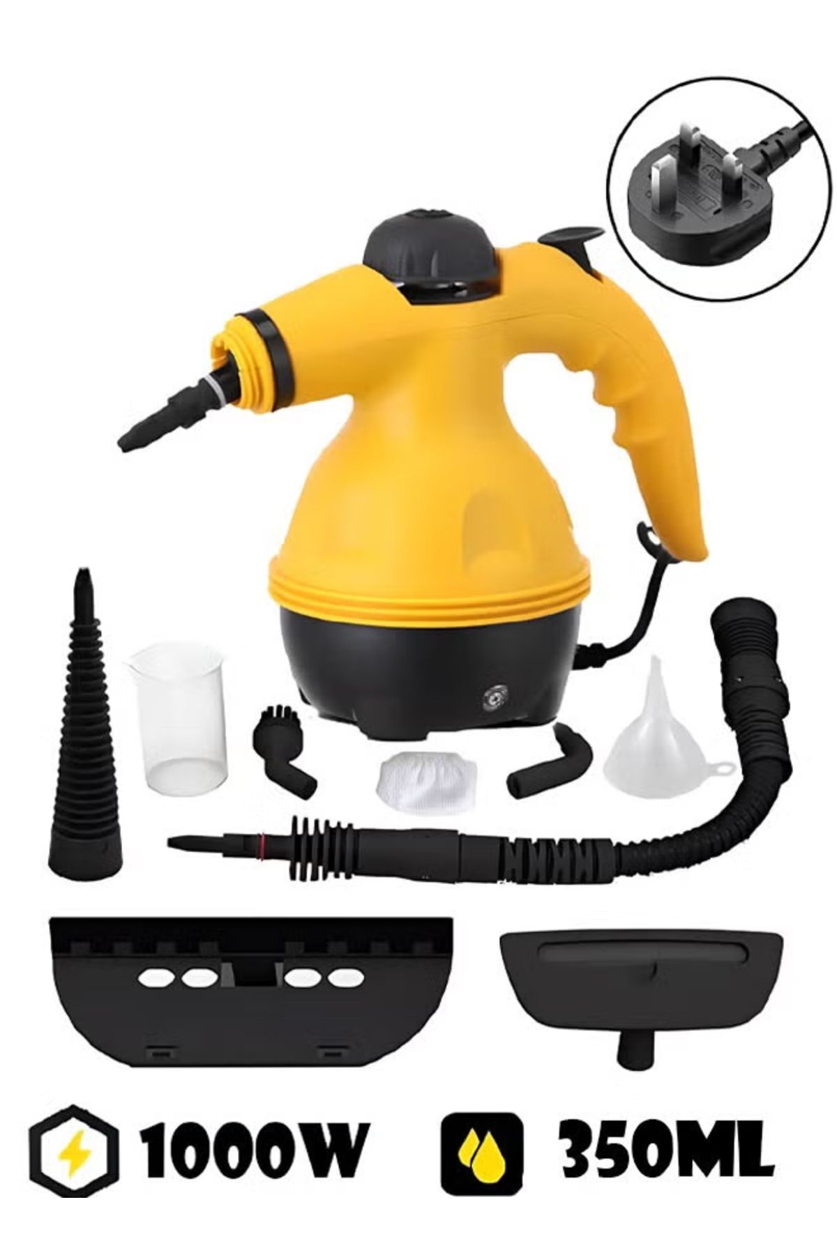 Cady One-2 in 1 Rotating Mop and Bucket Set with 4 Microfiber Pads and 1 Pressure Steam Cleaner 350ML1000W 6