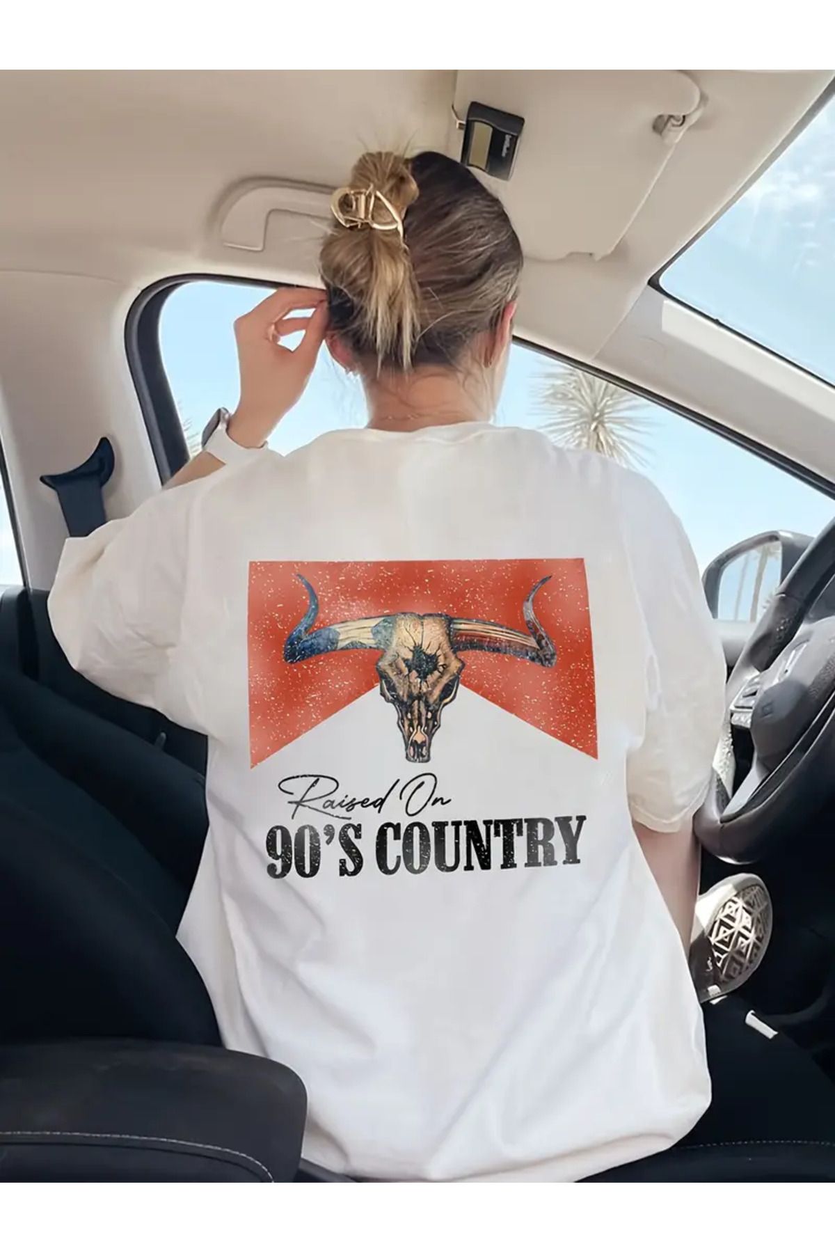 AEMİ Unisex 90's Baskılı %100 Pamuk Oversize T-shirt