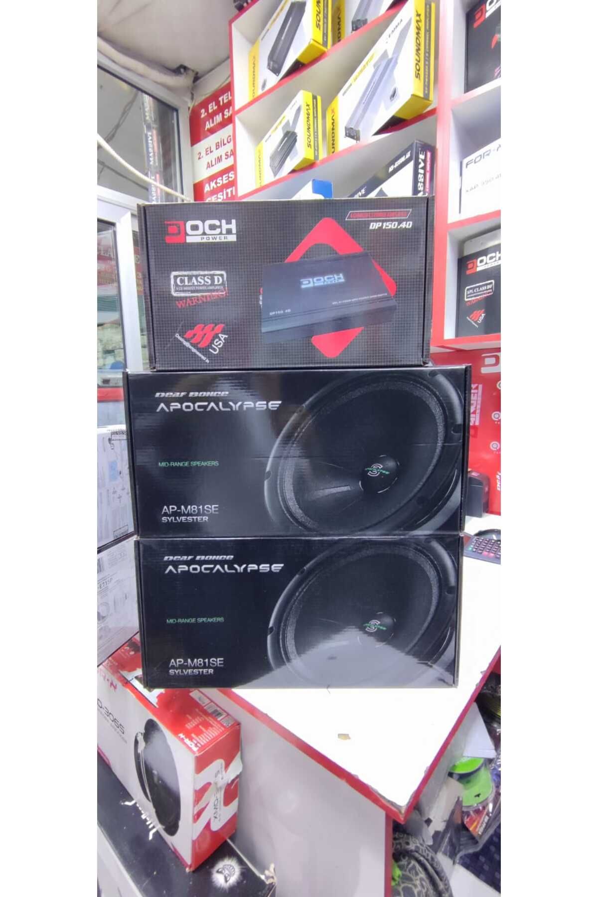 Apocalpyse Profesyonel Paket Ses Sistemi 2 Takım Apocalypse 81SE - Doch Power 150.4 Amfi