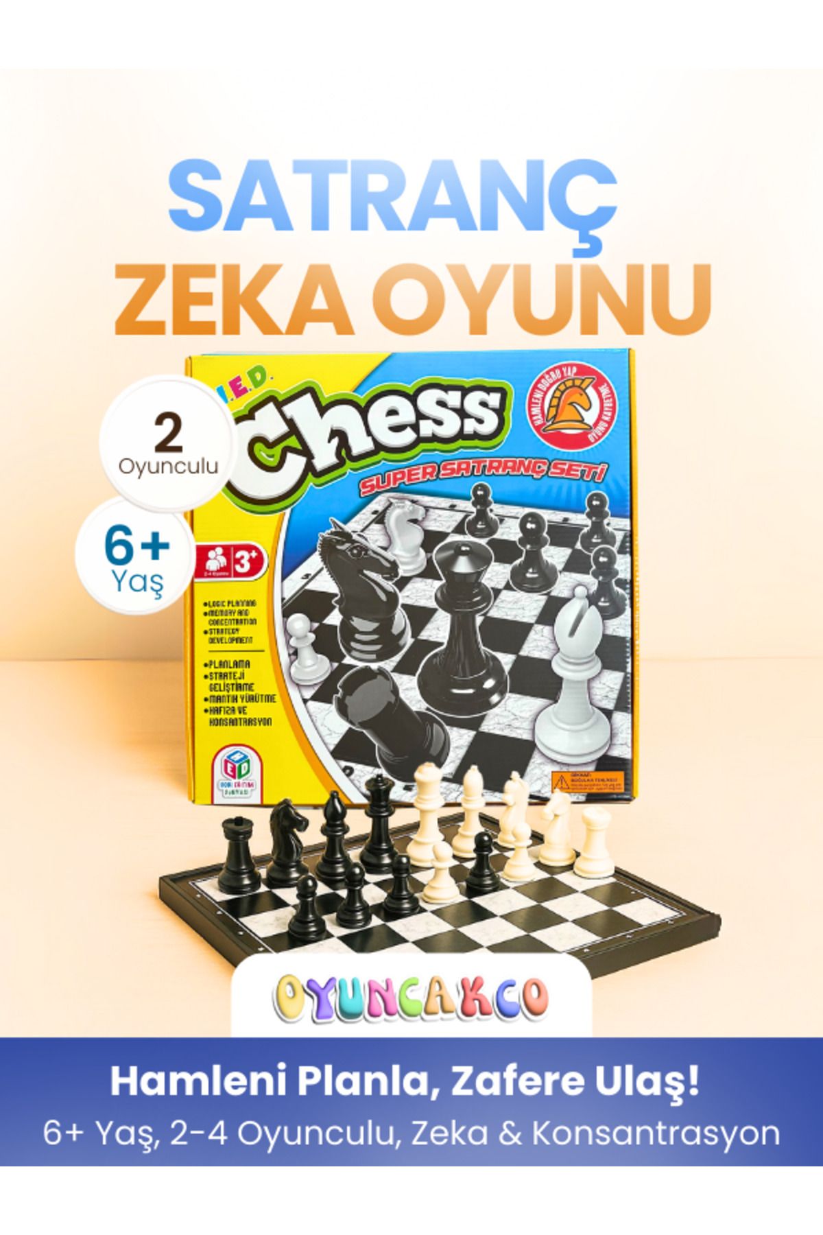 oyuncak.co H.E.D. Chess Satranç Zeka Oyunu | 6+ Yaş Strateji Geliştirici Set