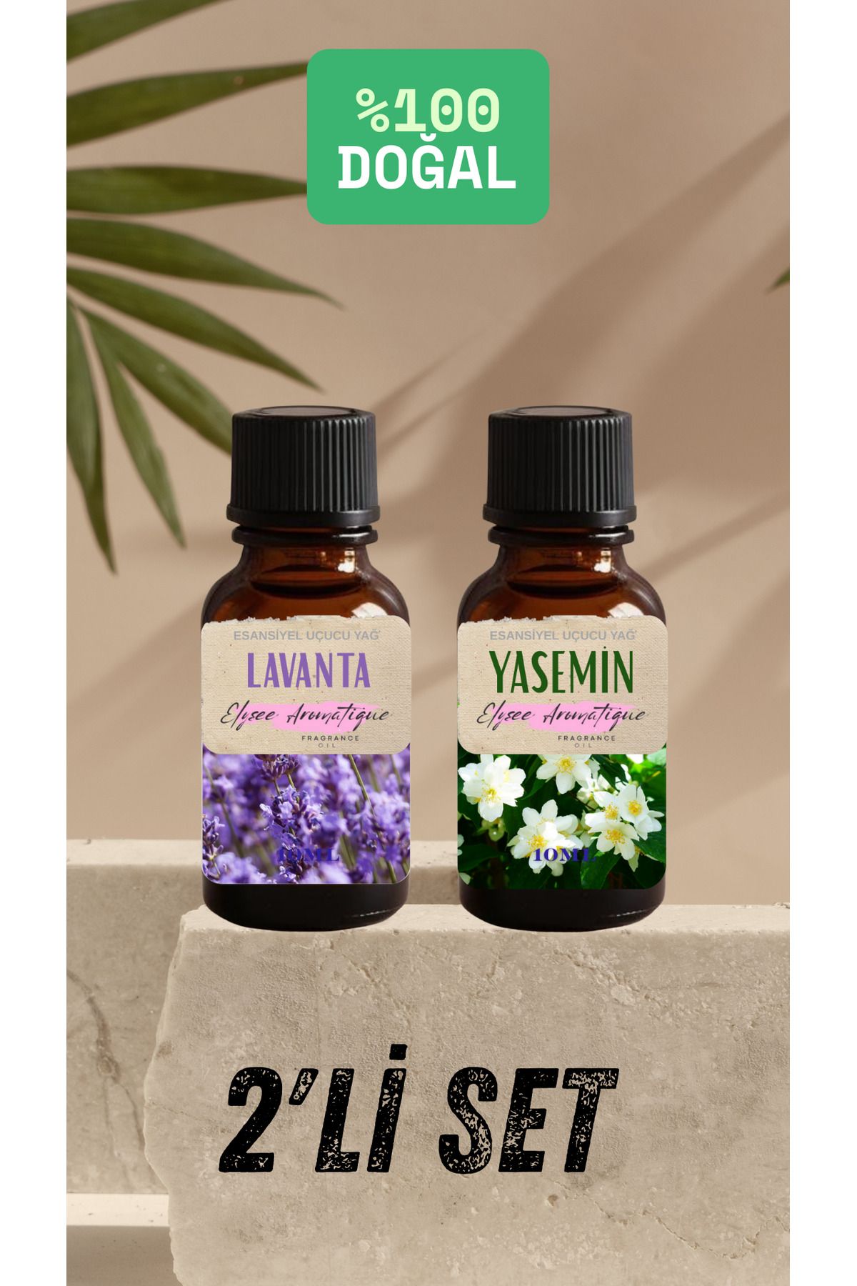 Elysee Aromatique 2'li Set Esansiyel Uçucu Koku Yağı Difüzör Esansı Buhurdanlık Yağı Aromaterapi Yağı
