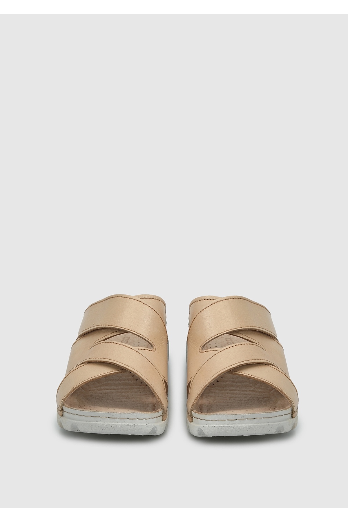 Eclipse-Cream Leather Women's Slippers 3