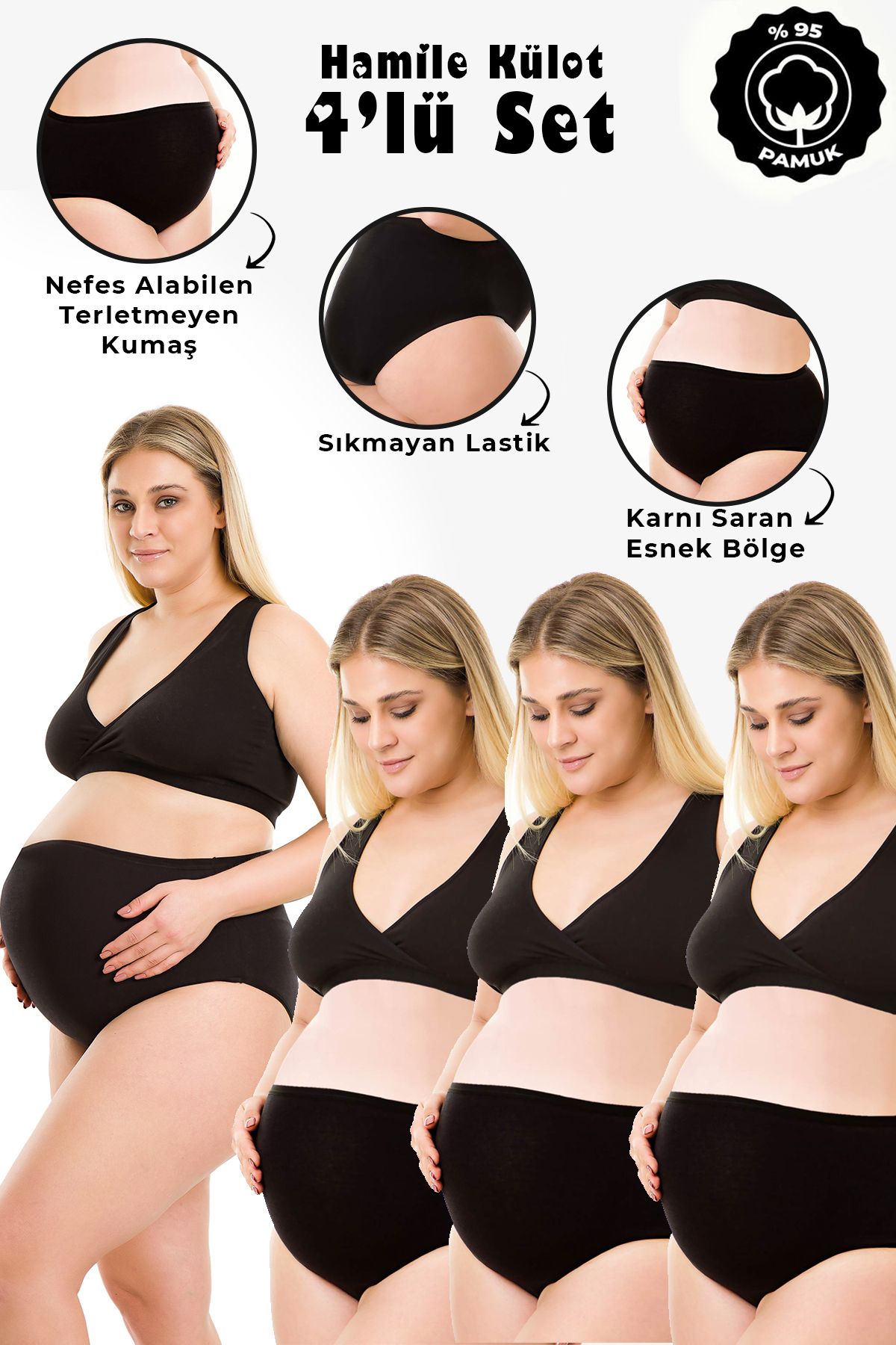 par lingerie pl 4LÜ SET HAMİLE KÜLOT