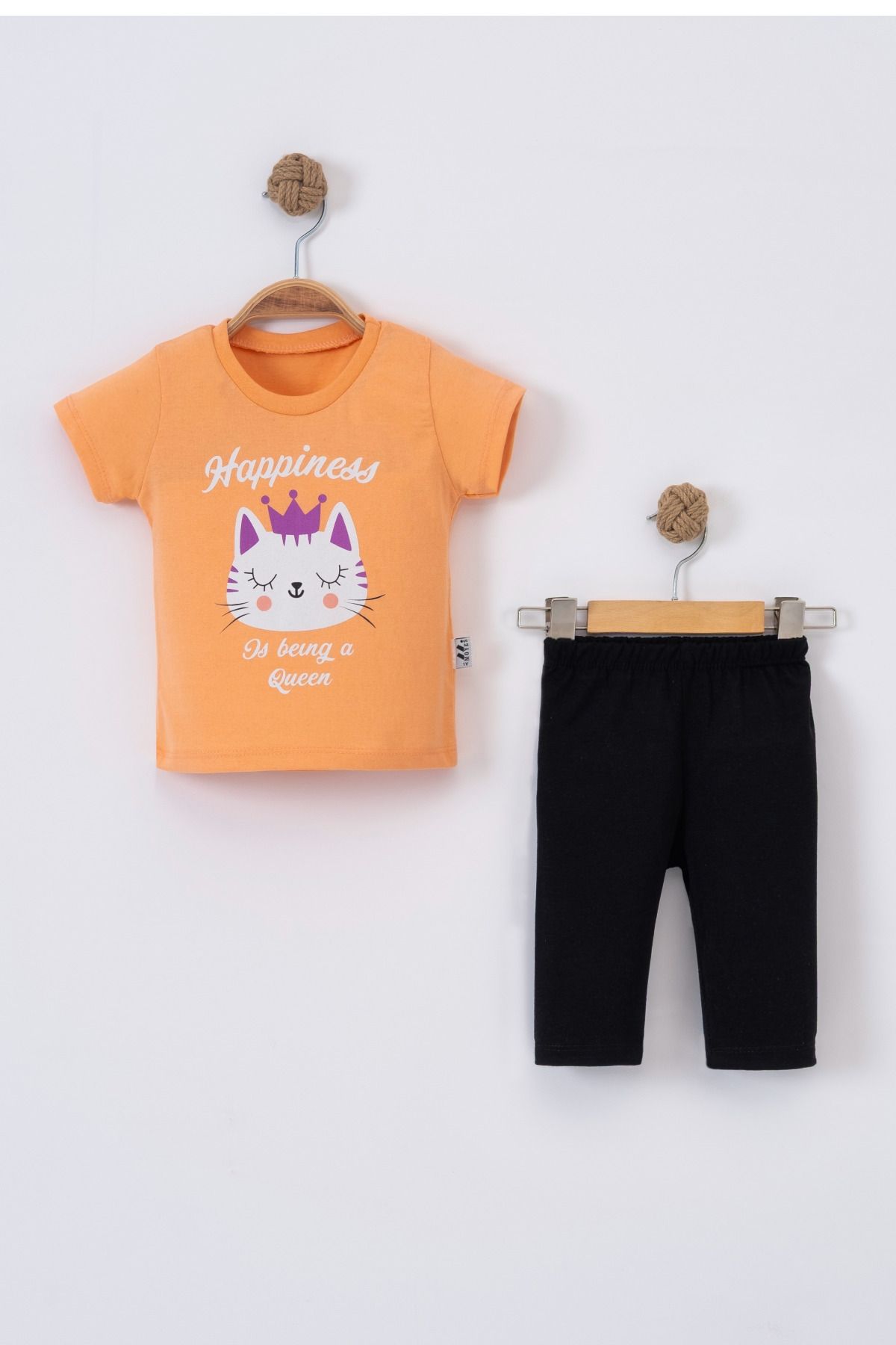 e-çocuk HAPPINESS QUENN 2 Lİ KIZ BEBEK TAKIM 4986