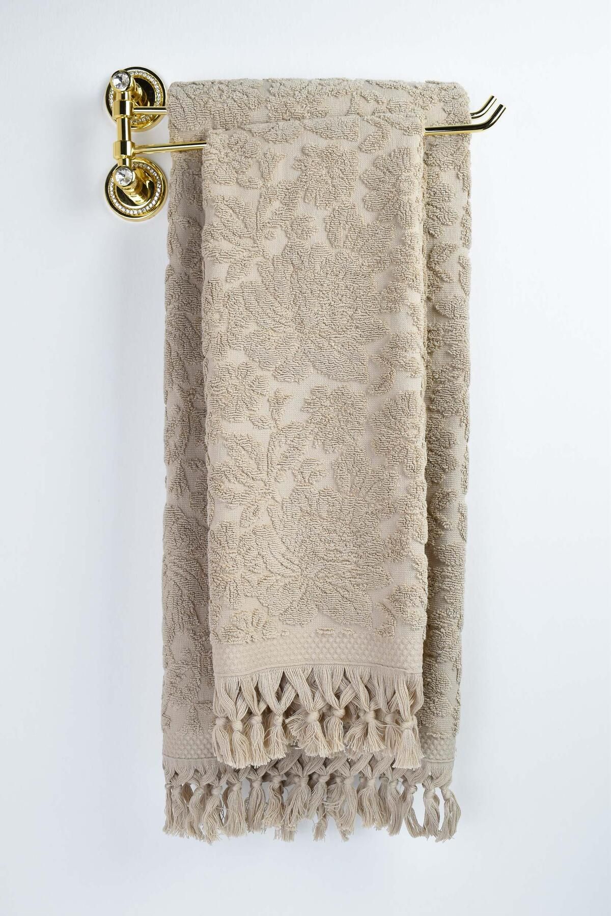 Biriz Moda Barry Banyo Havlusu - Bej