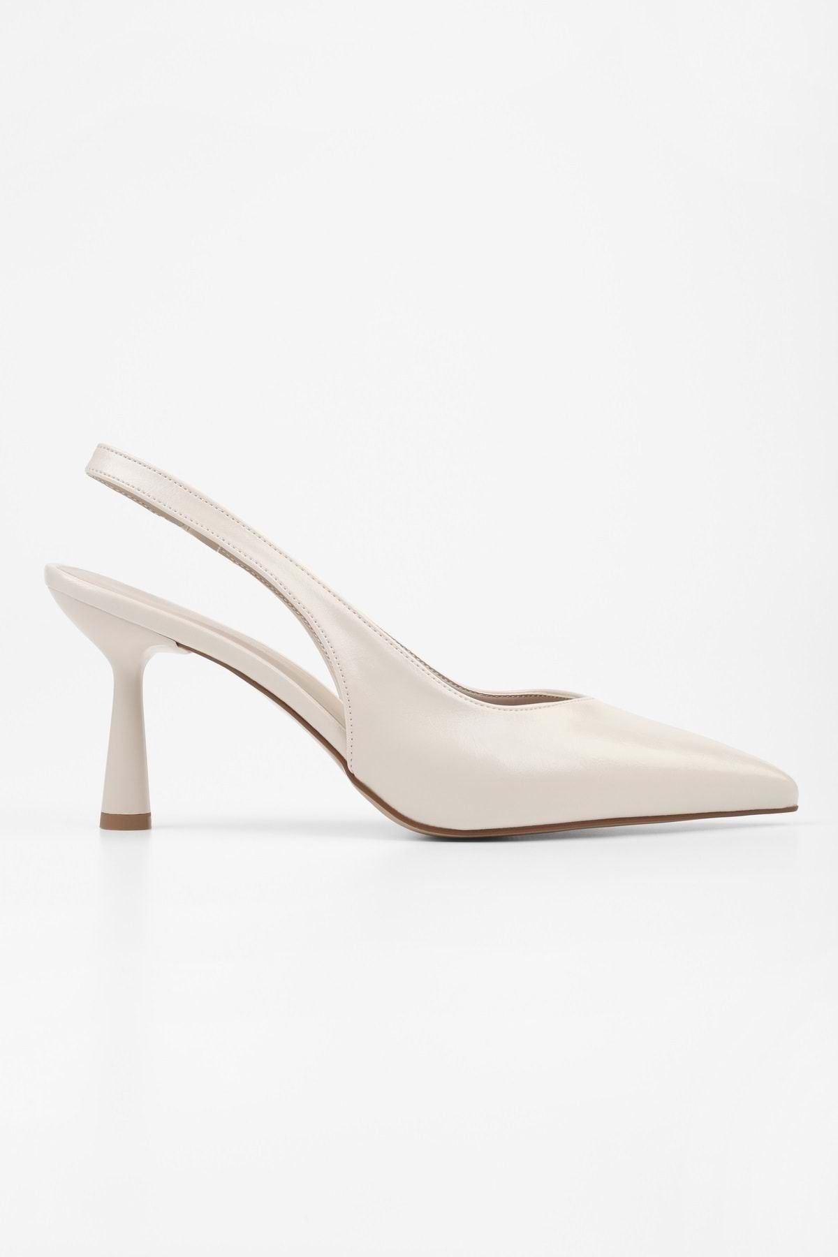 Shoeberry Kadın Alora Bej Cilt Stiletto