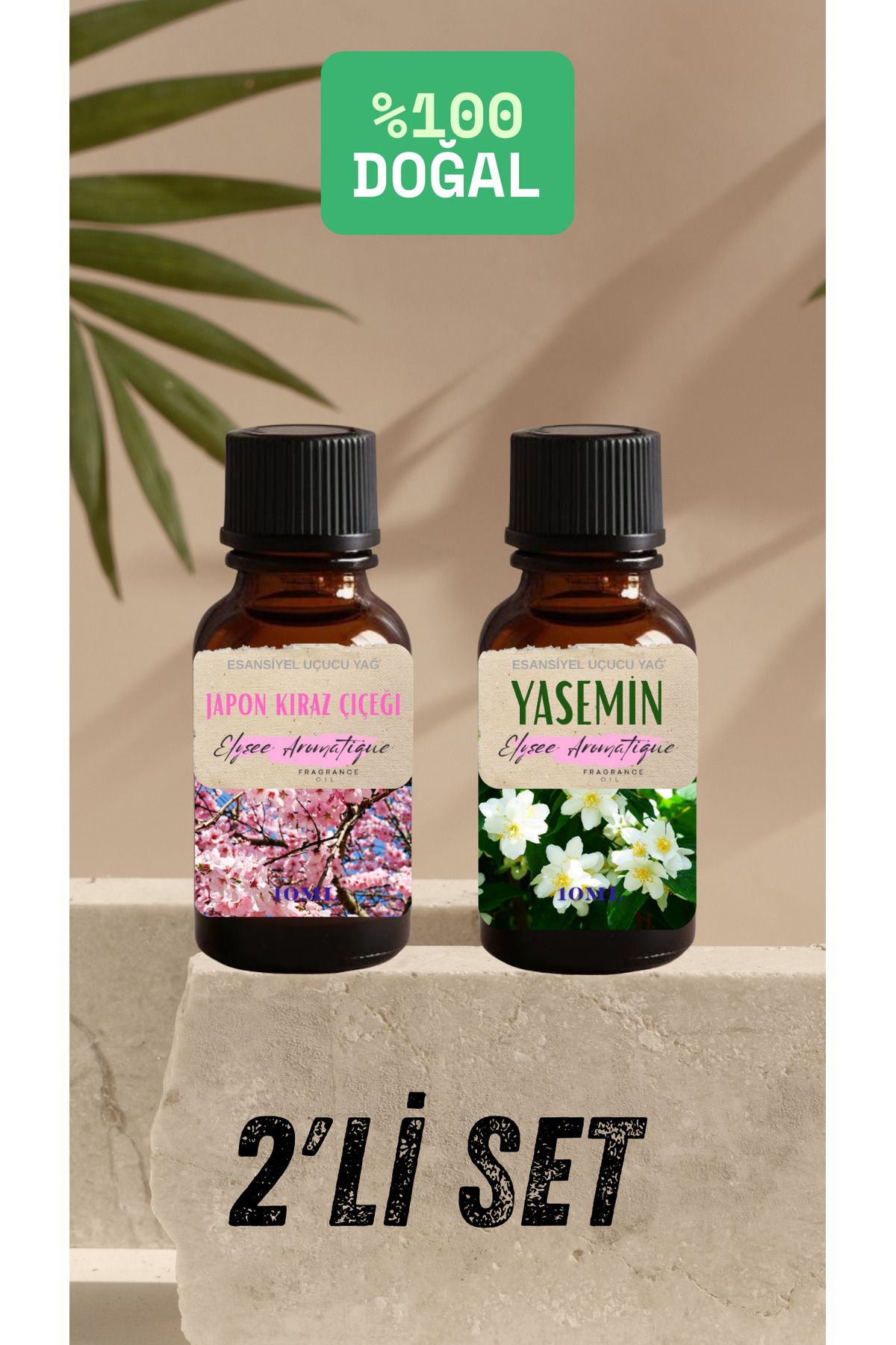 Elysee Aromatique 2'li Set Esansiyel Uçucu Koku Yağı Difüzör Esansı Buhurdanlık Yağı Aromaterapi Yağı