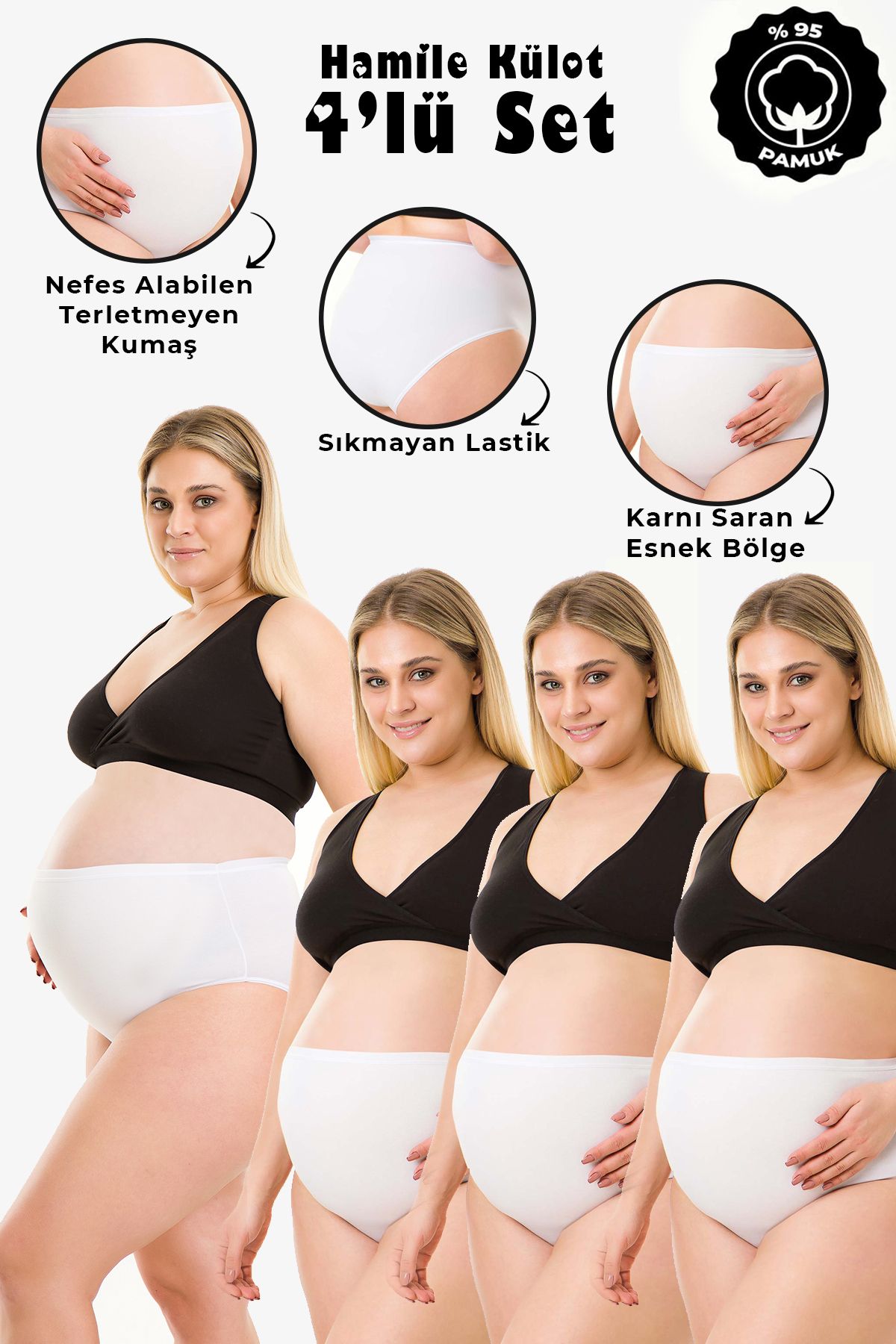 par lingerie pl 4LÜ SET HAMİLE KÜLOT