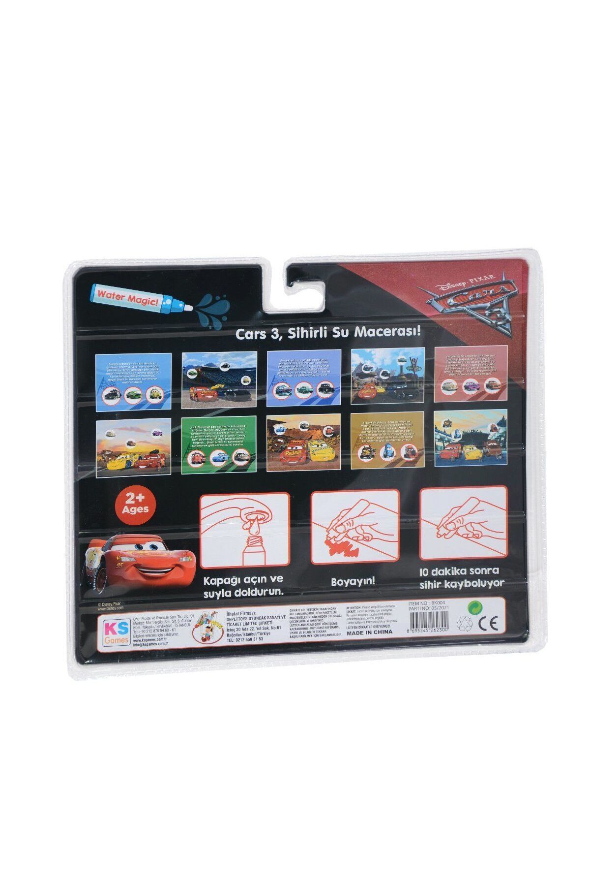 Aymir Ticaret BK004 Gepettoys, Cars Sihirli Boyama Kitabı