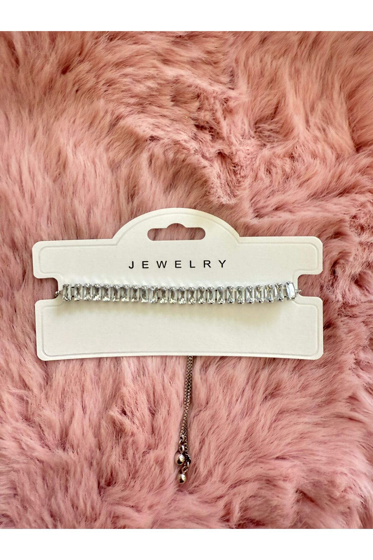 Butik Altın Baguette Taşlı Su Yolu Çelik Ayarlanabilir Bileklik