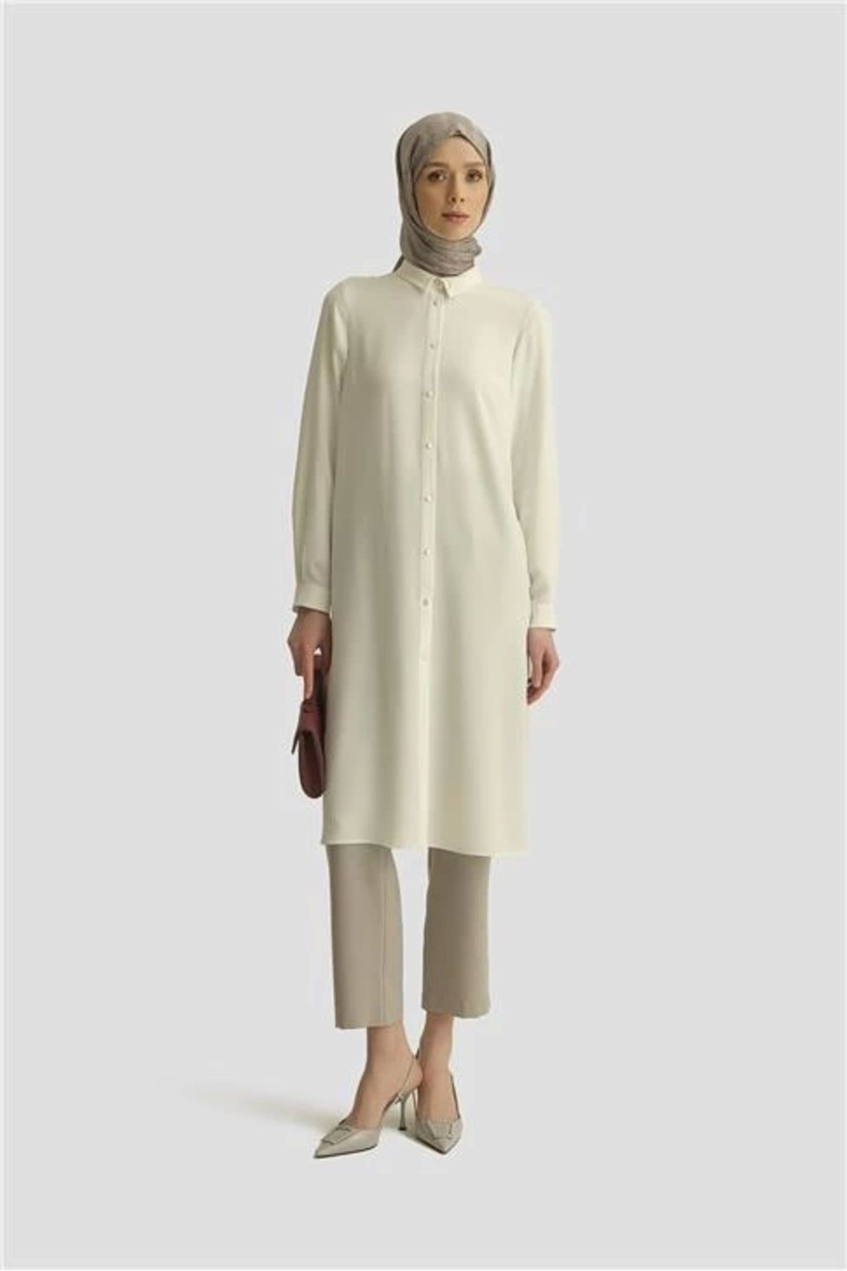 Armine-A Logo Tunic 25Yh411 Ecru 2