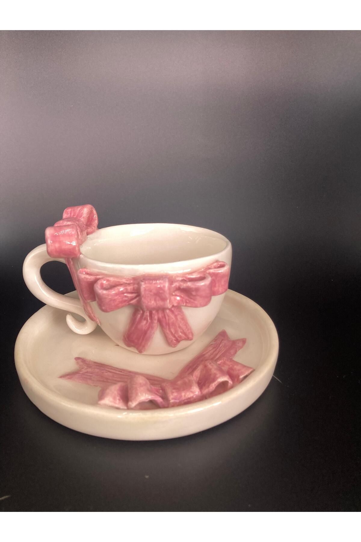 Zey Art Ceramic Design Pembe Düşler Çay Fincanı