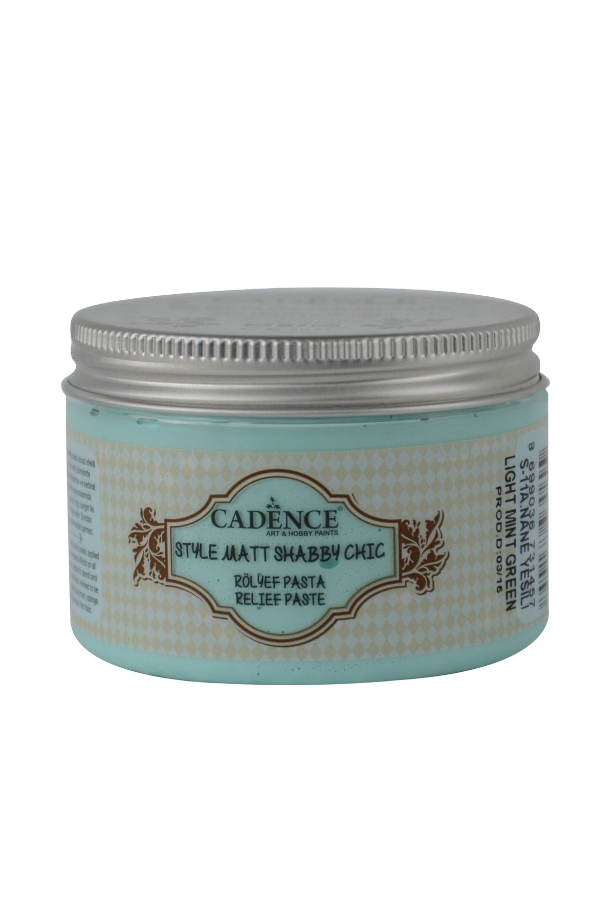 Cadence SHABBY CHIC RÖLYEF PASTA SR-11 AÇIK NANE YEŞİL 150ML