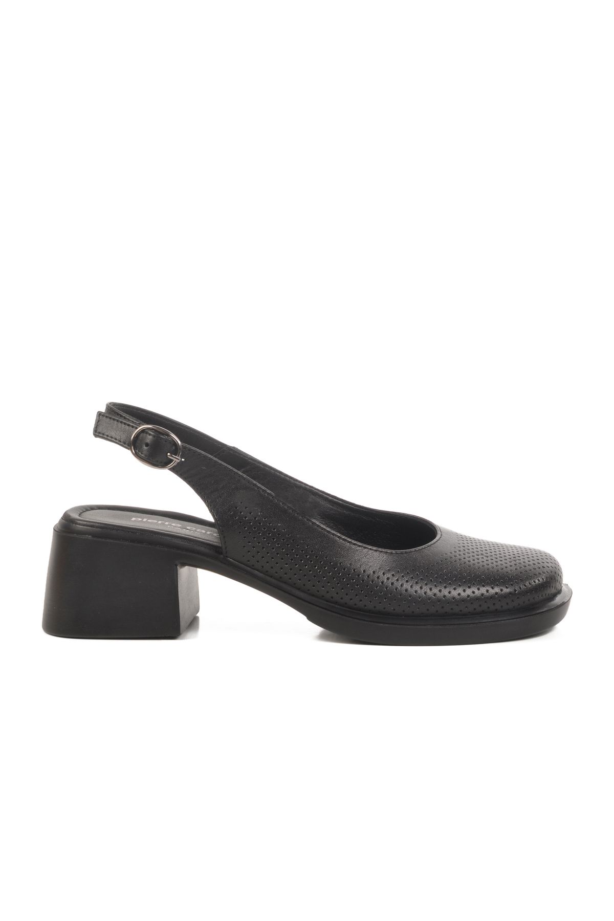 Pierre Cardin Siyah Hakiki Deri Kadın Topuklu Sandalet PC-54620 Z