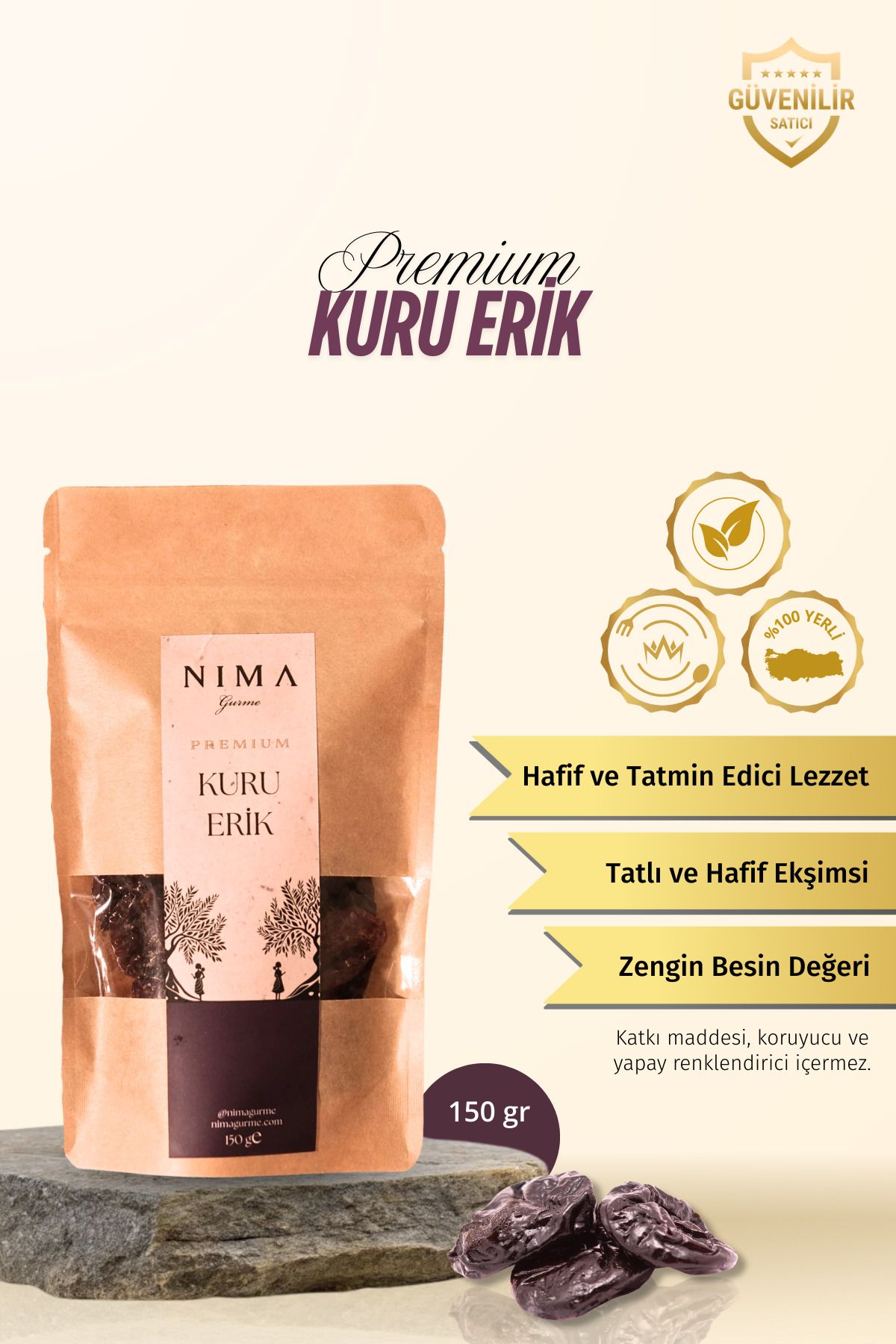 Nima Gurme Premium Kuru Erik 150 Gr