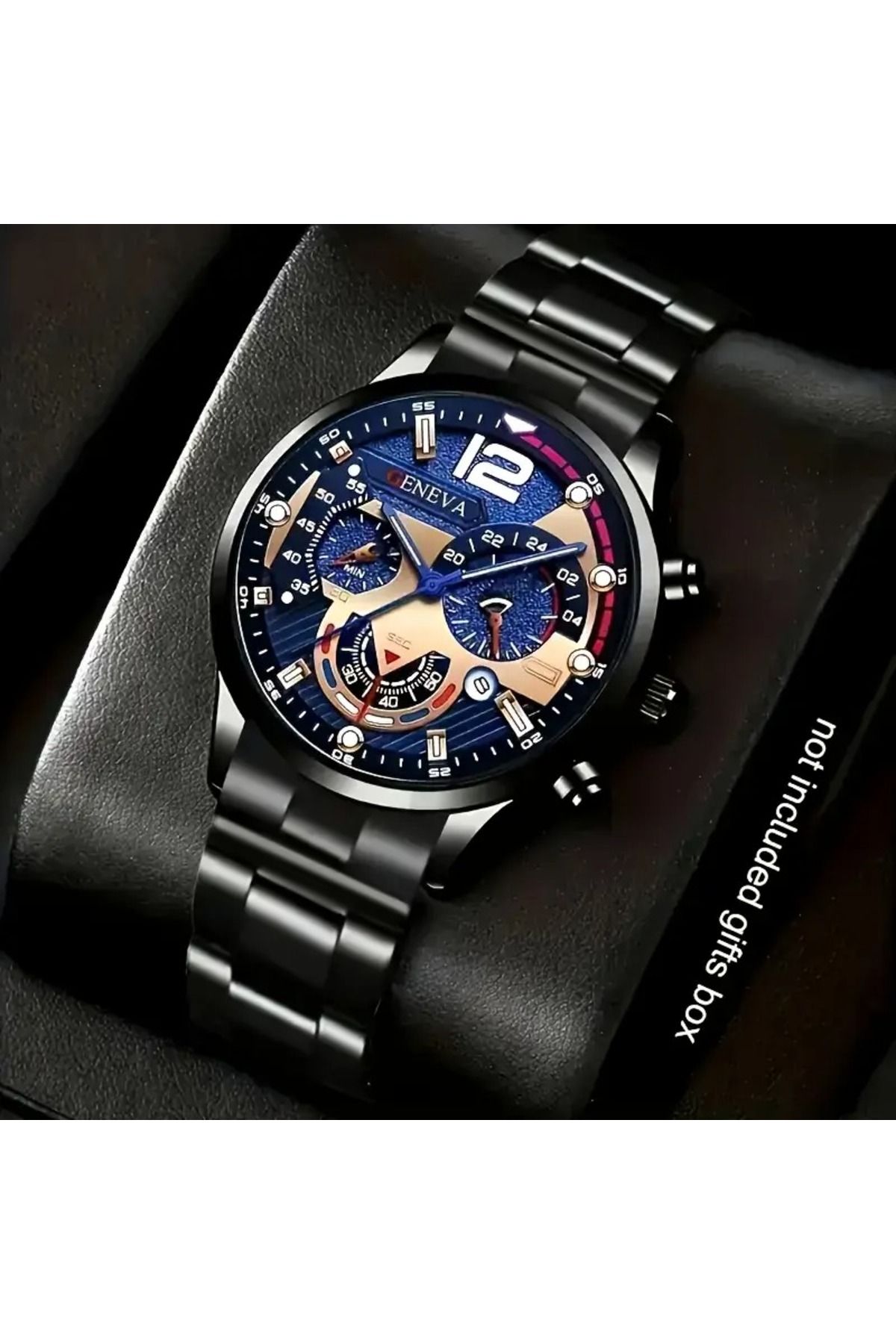 Feron accessories Erkek Çelik Kordonlu Spor Kronograf Saat TM505