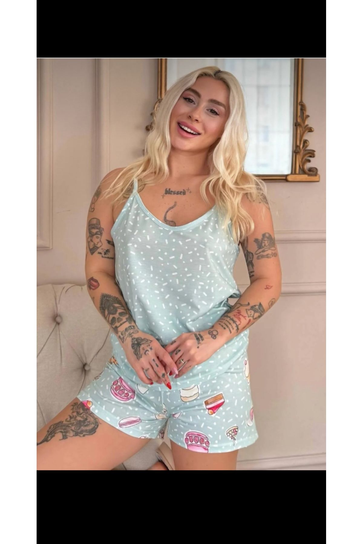 MODA NUR Şortlu Pijama Takımı