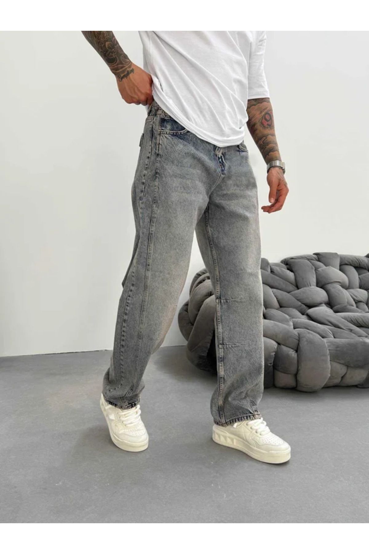 Risk Wear Premium Mavi Baggy Pantolon