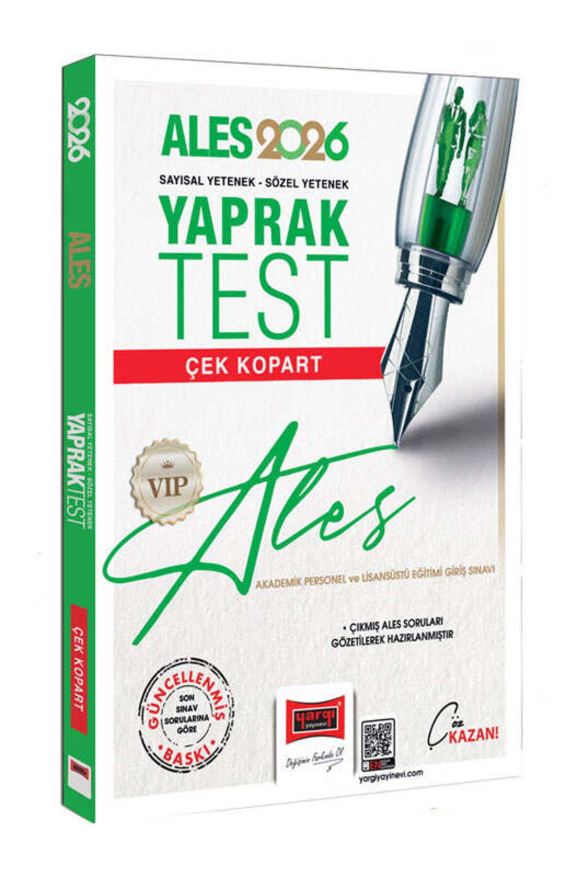 Yargı Yayınları Yargı Yayınları 2026 ALES VIP Sayısal-Sözel Yetenek Çek Kopart Yaprak Test
