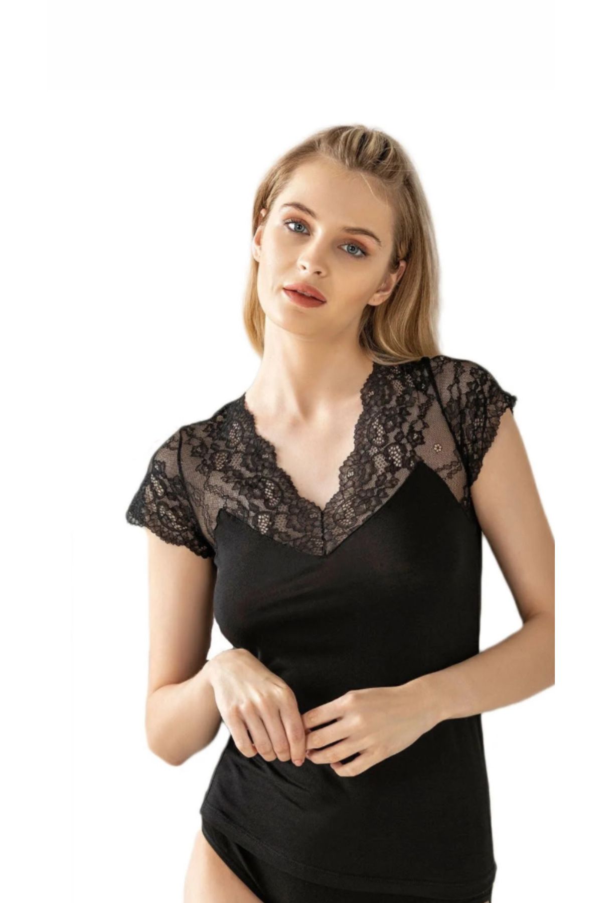 MODA NUR Dantelli Bluz Atlet