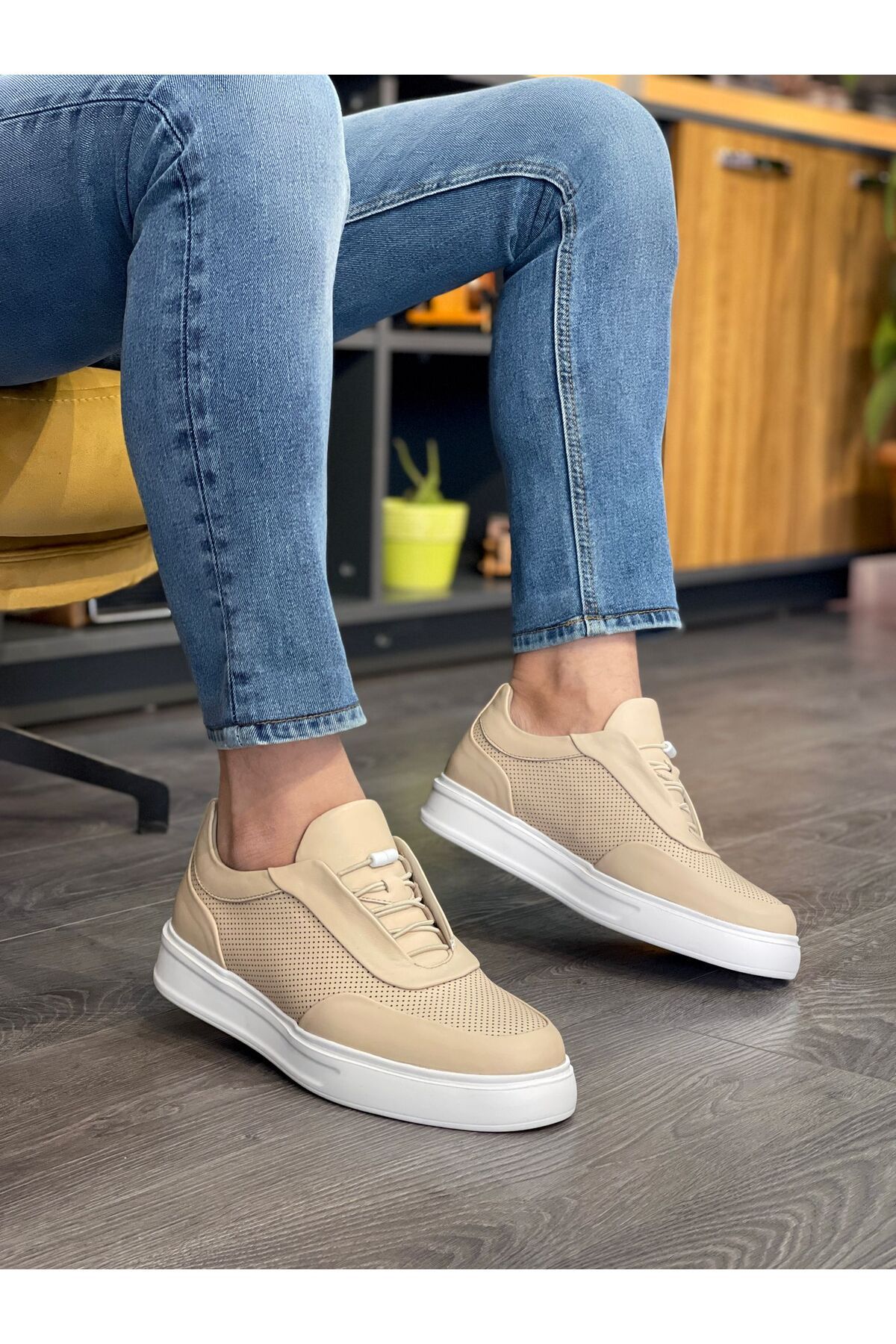 MOR KUNDURA Hakiki Deri Günlük Kullanım Sneakers Erkek Ayakkabı