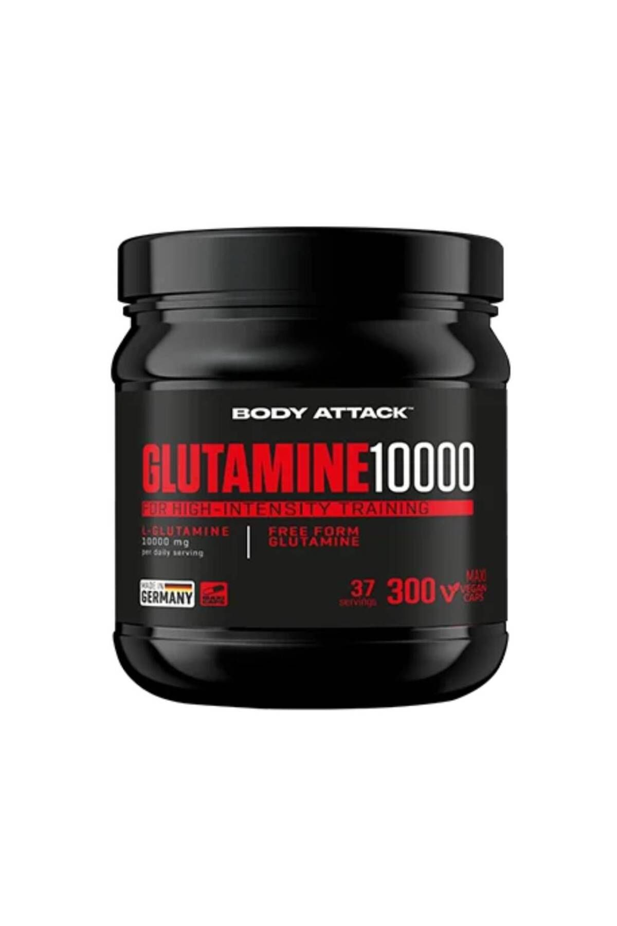 Body Attack Glutamina 10000, 300 Capsule, Body Attack, Supliment Alimentar Aminoacizi - One Size