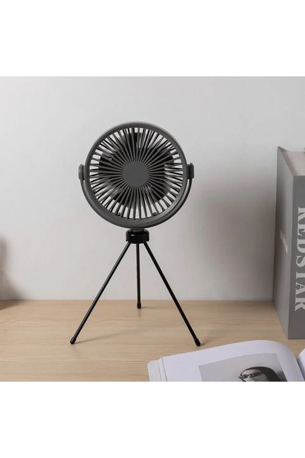 gunkes Çok Fonksiyonlu Açık Tripod Ile Tavan Vantilatörü Işık Usb Kamp Led Masaüstü Soğutma Ventilatör