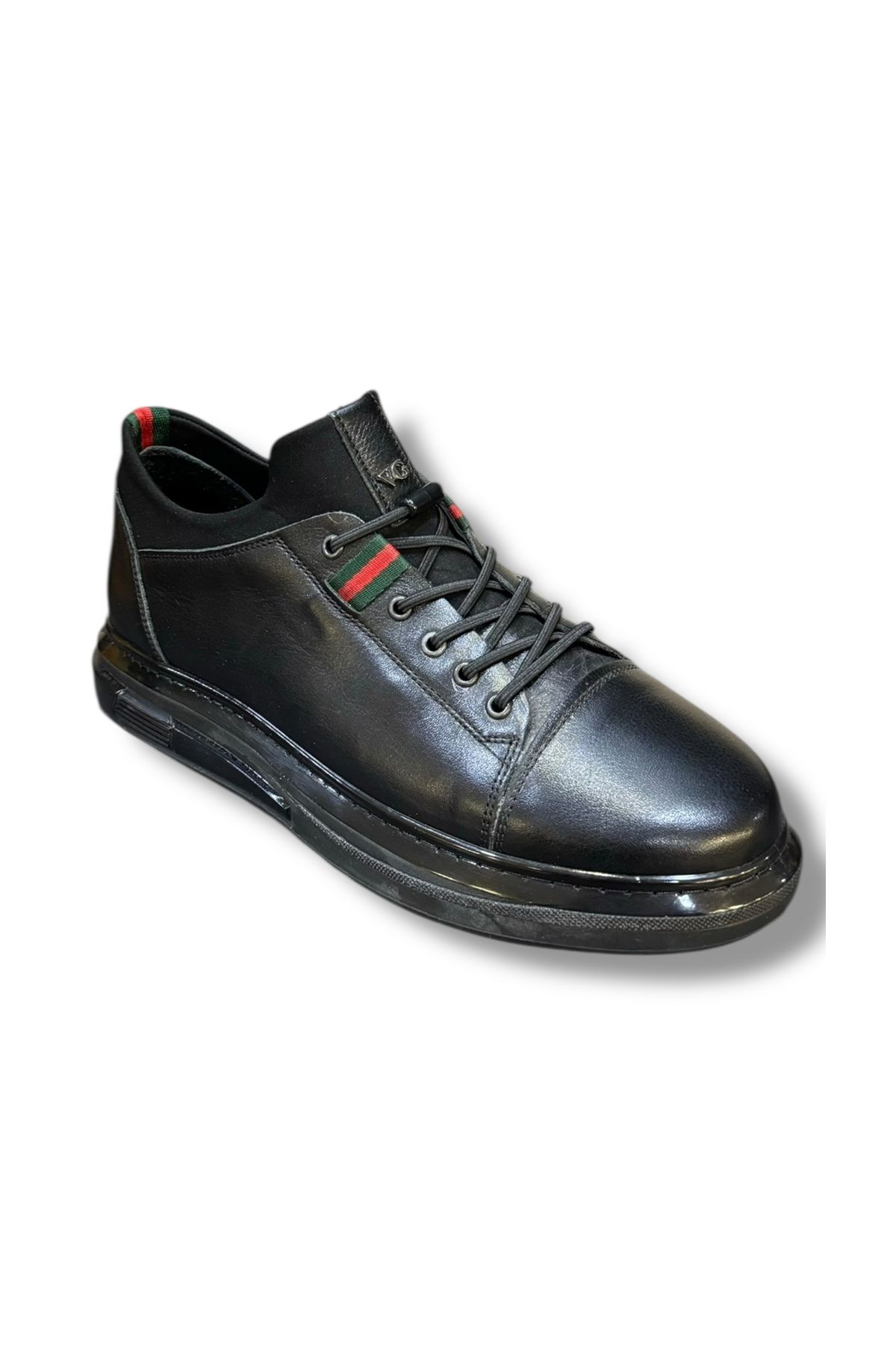İdeal Voyager 6095-Y Erkek Lastikli Hakiki Deri Casual Spor Sneaker Ayakkabı