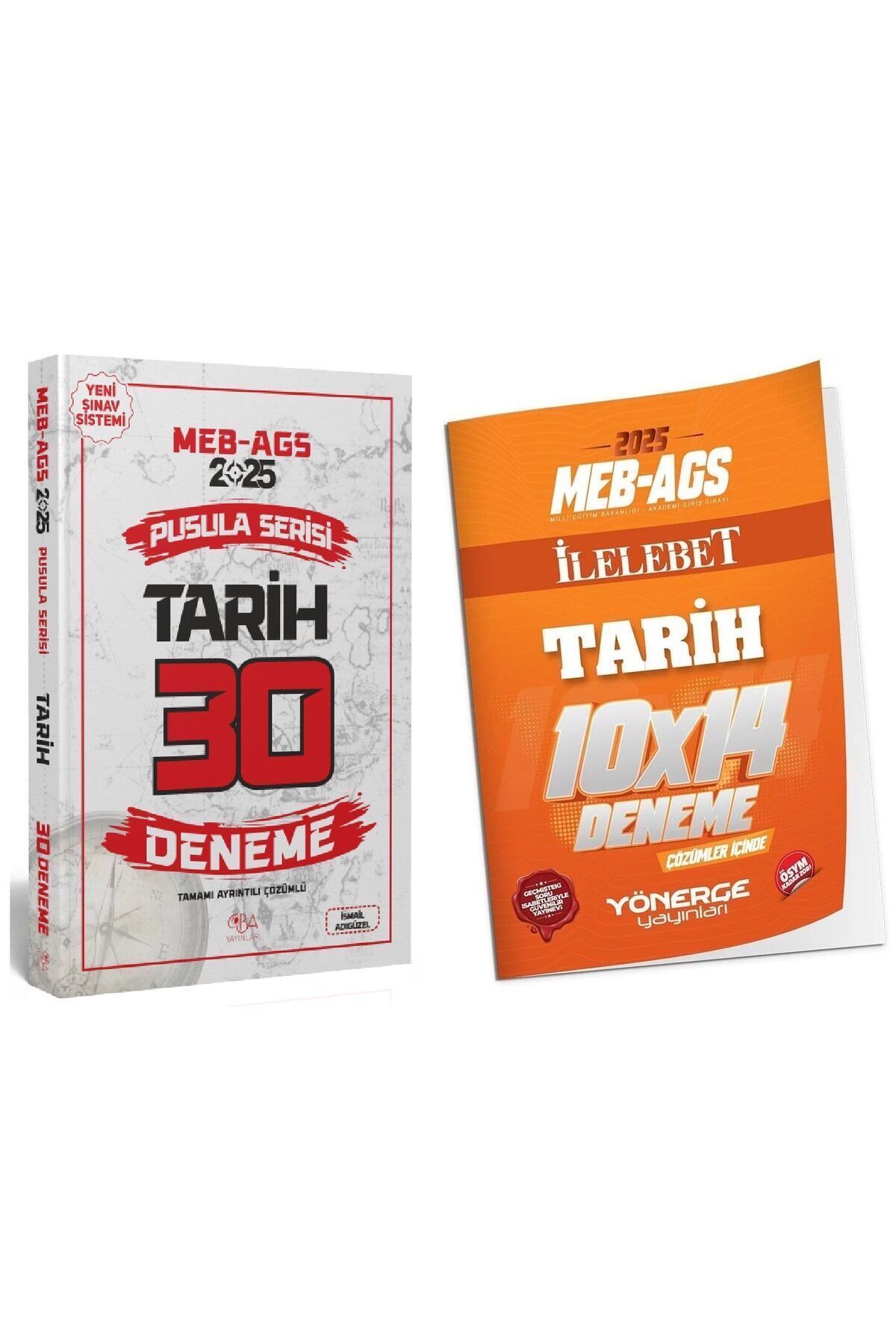 CBA Akademi CBA + Yönerge 2025 MEB-AGS Tarihin Pusulası 30+14 Deneme 2 li Set - İsmail Adıgüzel CBA + Yönerge Ya