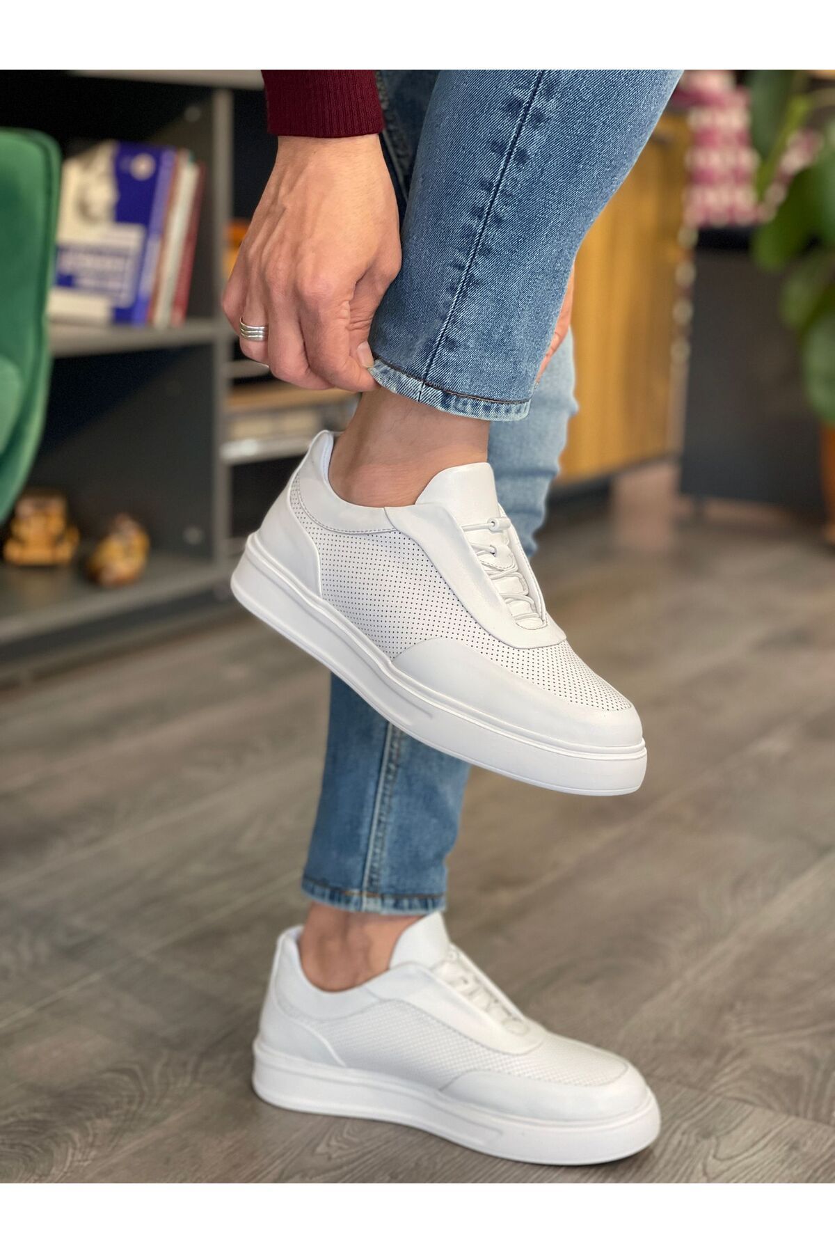 MOR KUNDURA Hakiki Deri Günlük Kullanım Sneakers Erkek Ayakkabı