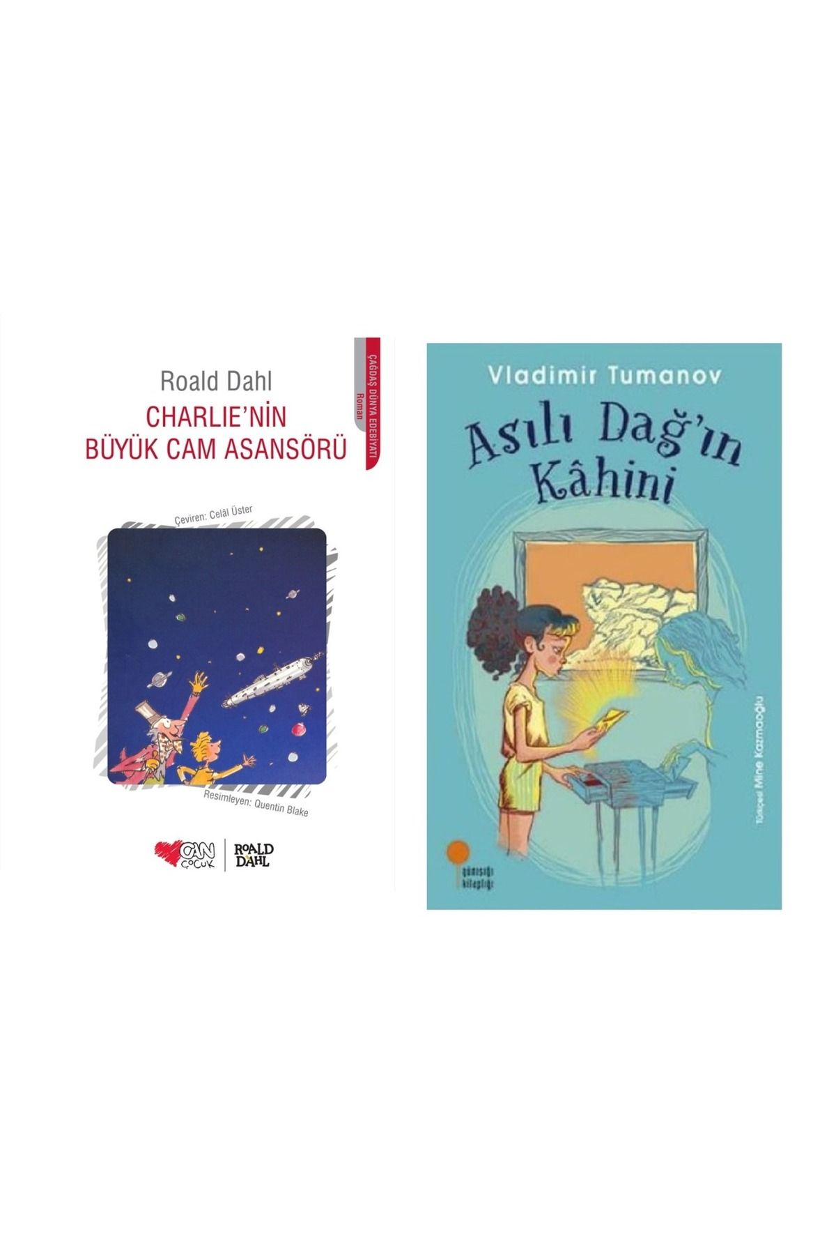 Günışığı Kitaplığı Asılı Dağın Kahini & Charlie'nin Büyük Cam Asansörü ( 2 Li Set )