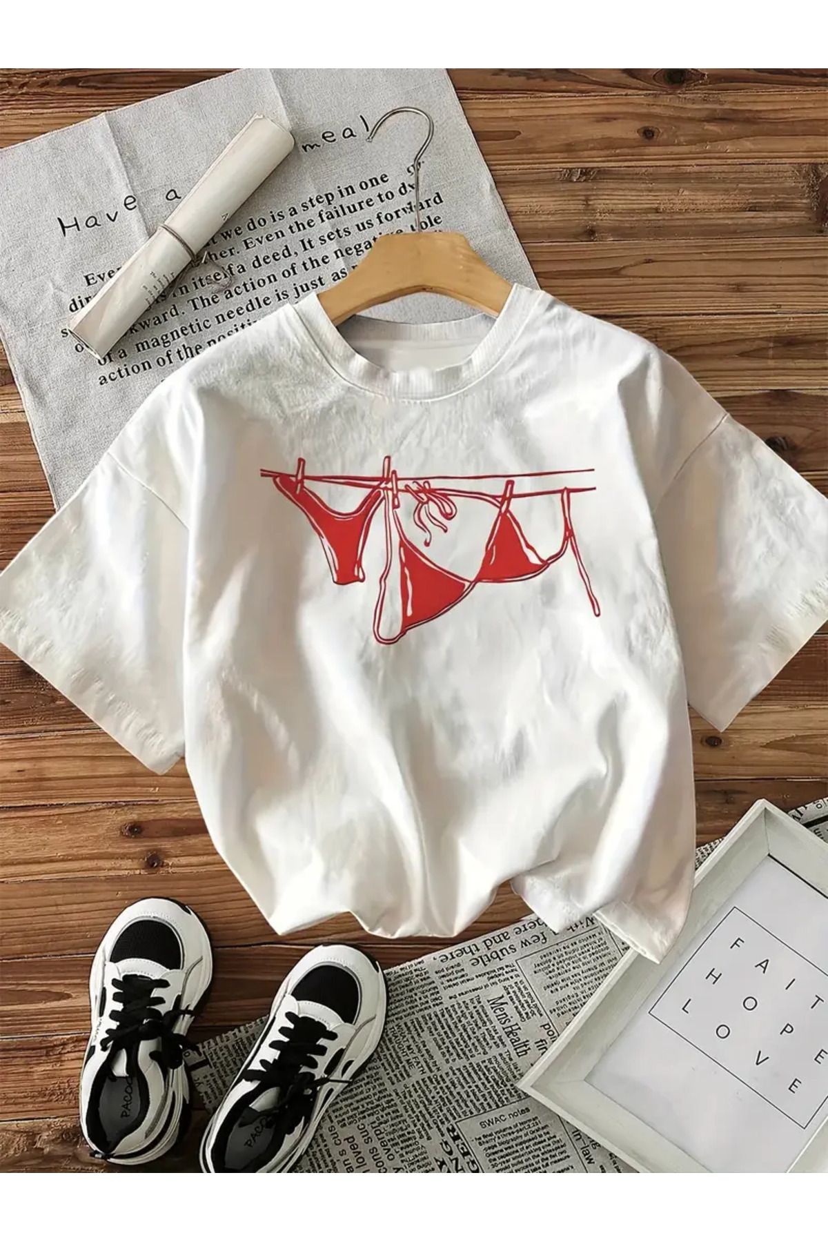 AEMİ Unisex Baskılı %100 Pamuk Oversize T-shirt