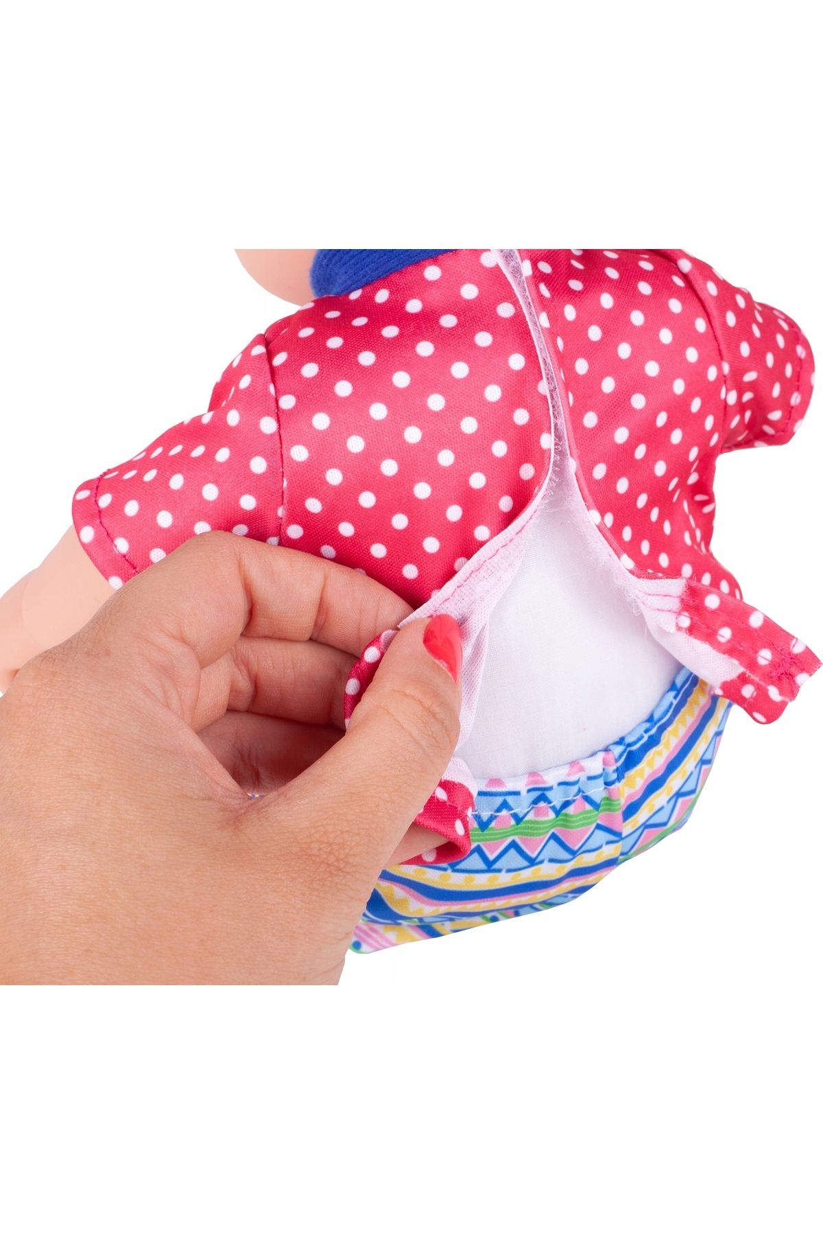 zola-Interactive baby doll, pacifier with chain, soft material, 31 x 23 x 9 cm 5