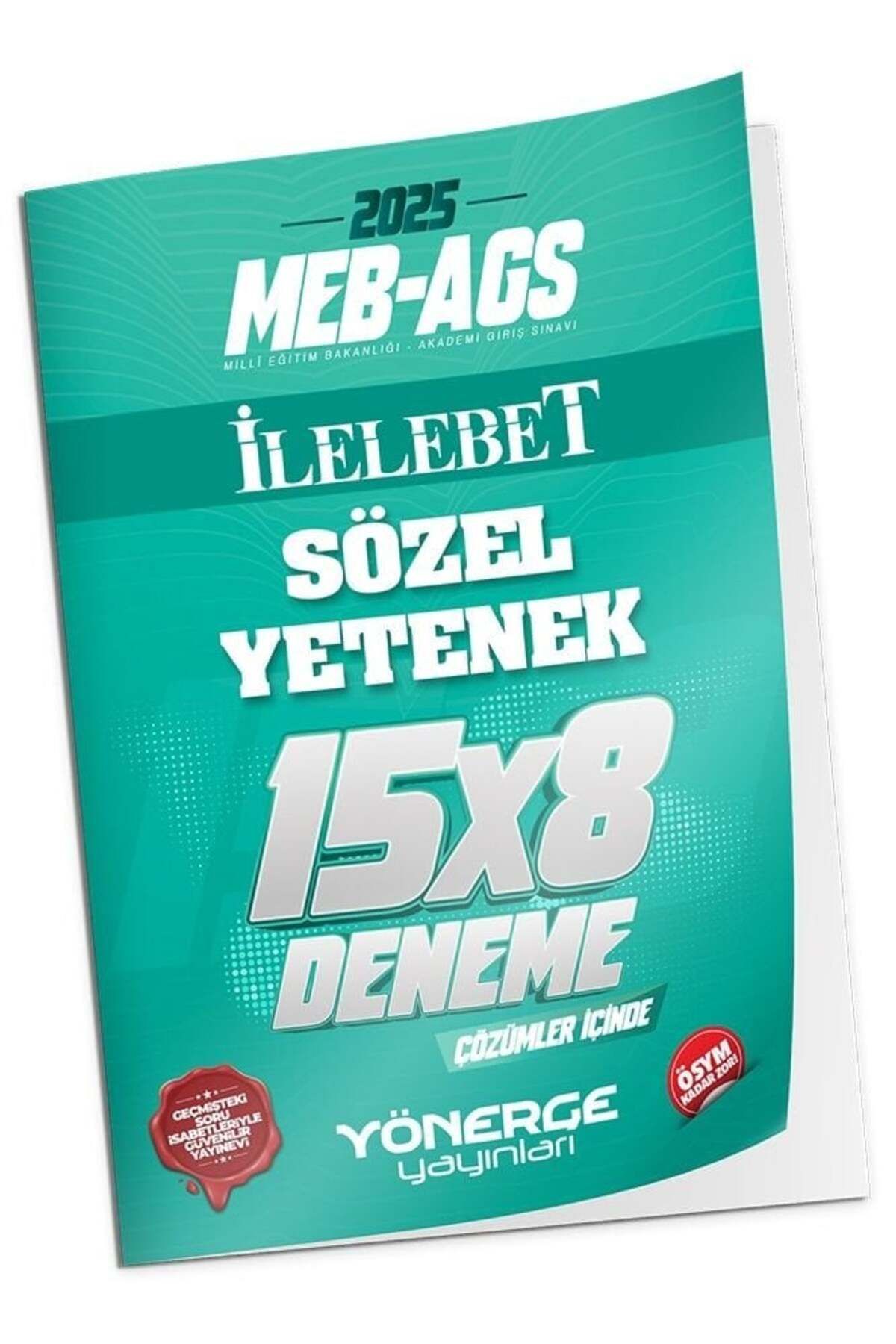 Yönerge Yayınları Yönerge 2025 MEB-AGS Sözel Yetenek İLELEBET 15x8 Deneme Çözümlü Yönerge Yayınları