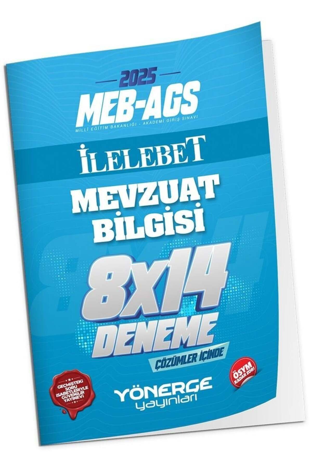 Yönerge Yayınları Yönerge 2025 MEB-AGS Mevzuat Bilgisi İLELEBET 8x14 Deneme Çözümlü Yönerge Yayınları