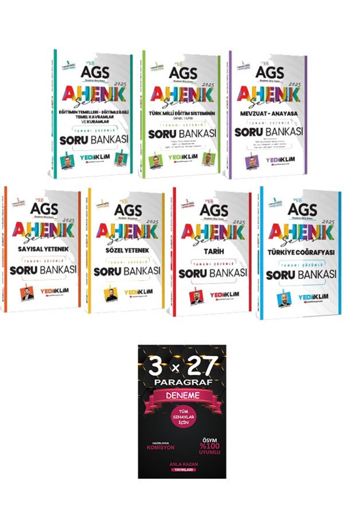 Anla Kazan Yayınları Yediiklim 2025 MEB-AGS Tüm Dersler Soru Bankası 7 li Set Ahenk Serisi +AnlaKAzan PAragraf