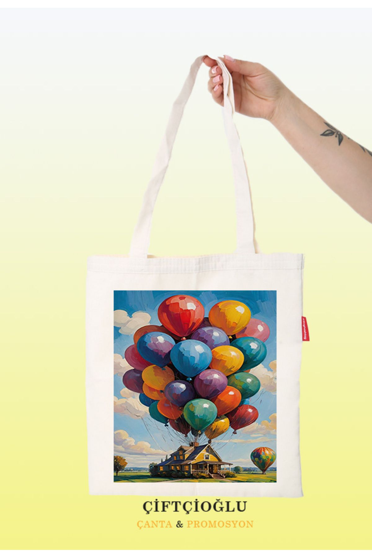 çiftçioğlu Birinci Kalite Baskılı Bez 38x42 Omuz-El Çantası