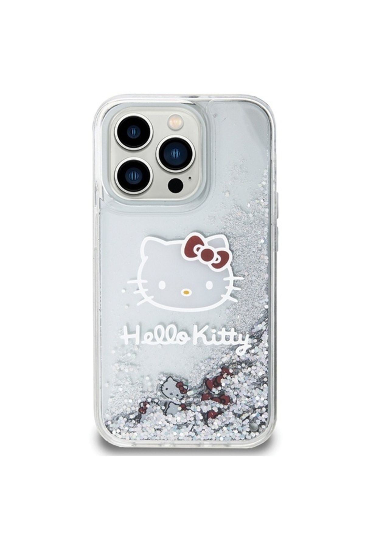 Hello Kitty-Case for IPhone 15 Pro, Liquid Glitter Hardcase, Hello Kitty - Silver 6