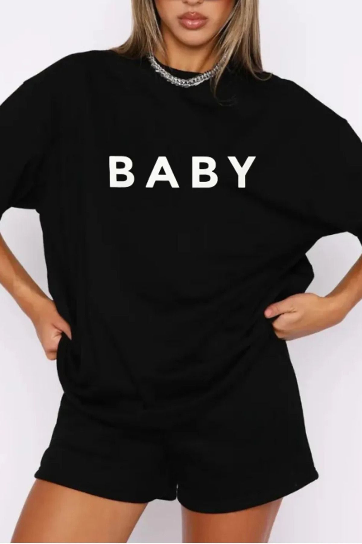 DESCARTES BABY Baskılı Şort ve Tişört Takımı , trend moda yazlık takım