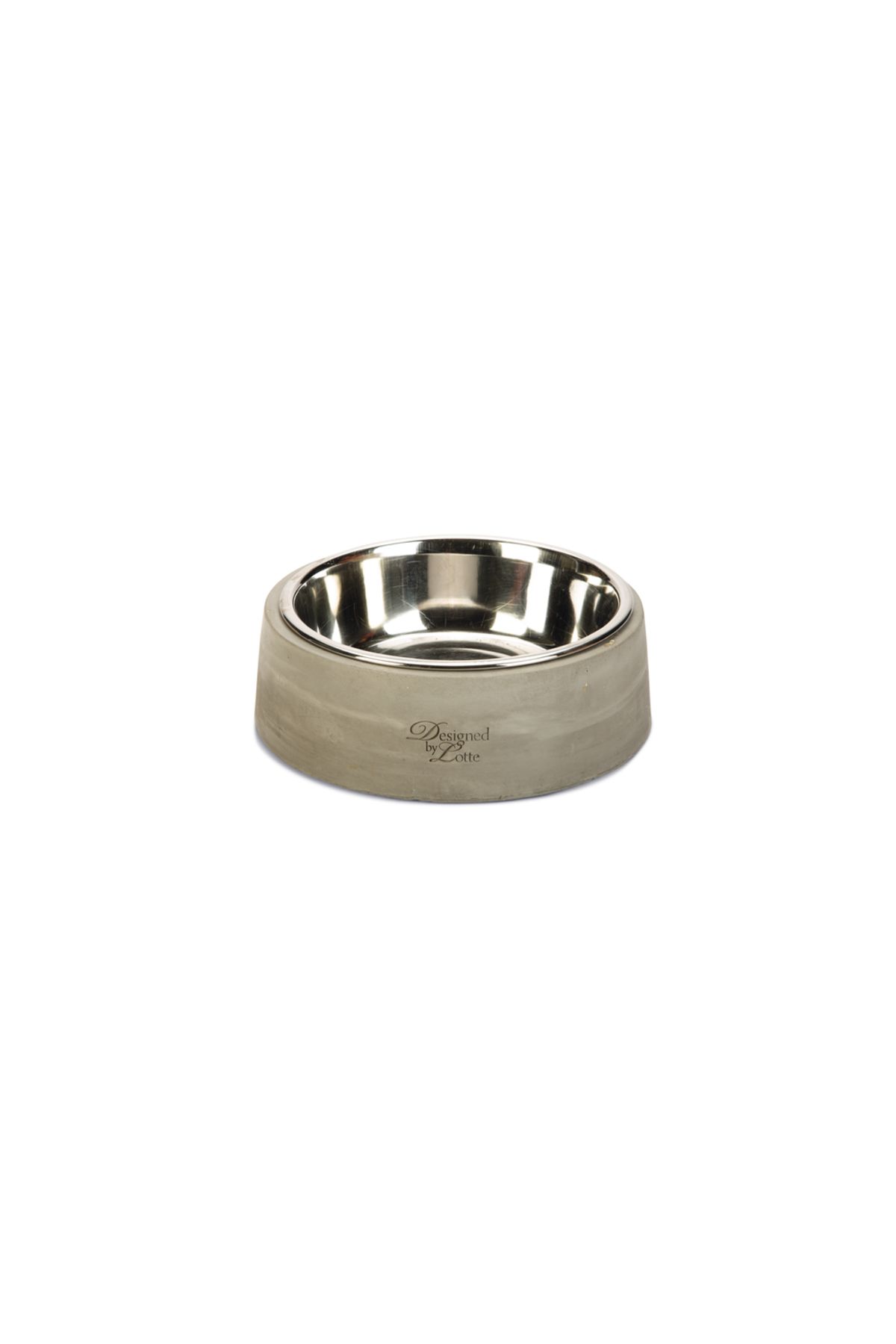 Beeztees DBL Köpek Mama Su Kabı, Dışı Beton, Paslanmaz Çelik, 16cm, 350ml