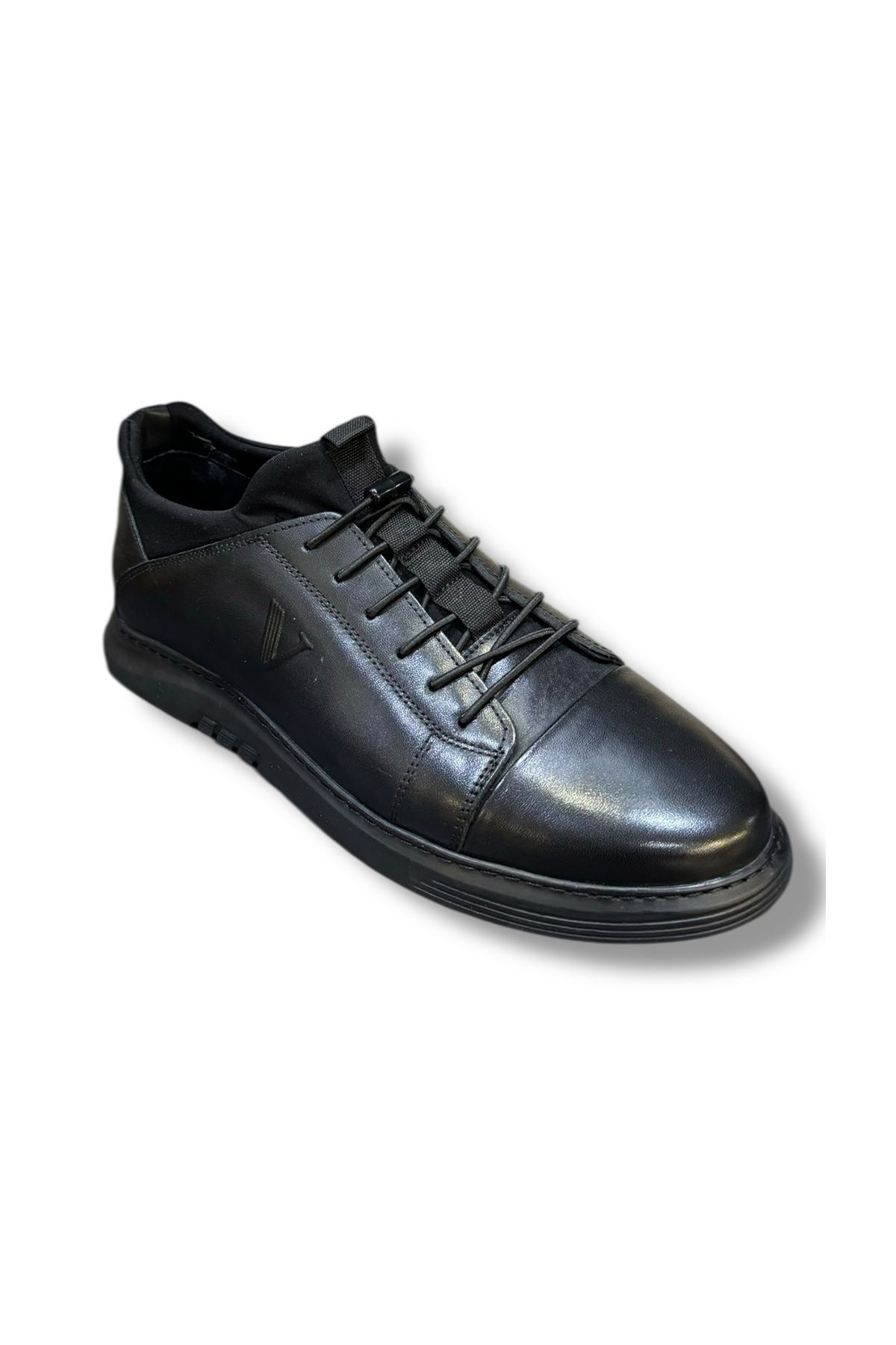 İdeal Voyager 4467-Y Erkek Lastikli Hakiki Deri Casual Spor Sneaker Ayakkabı