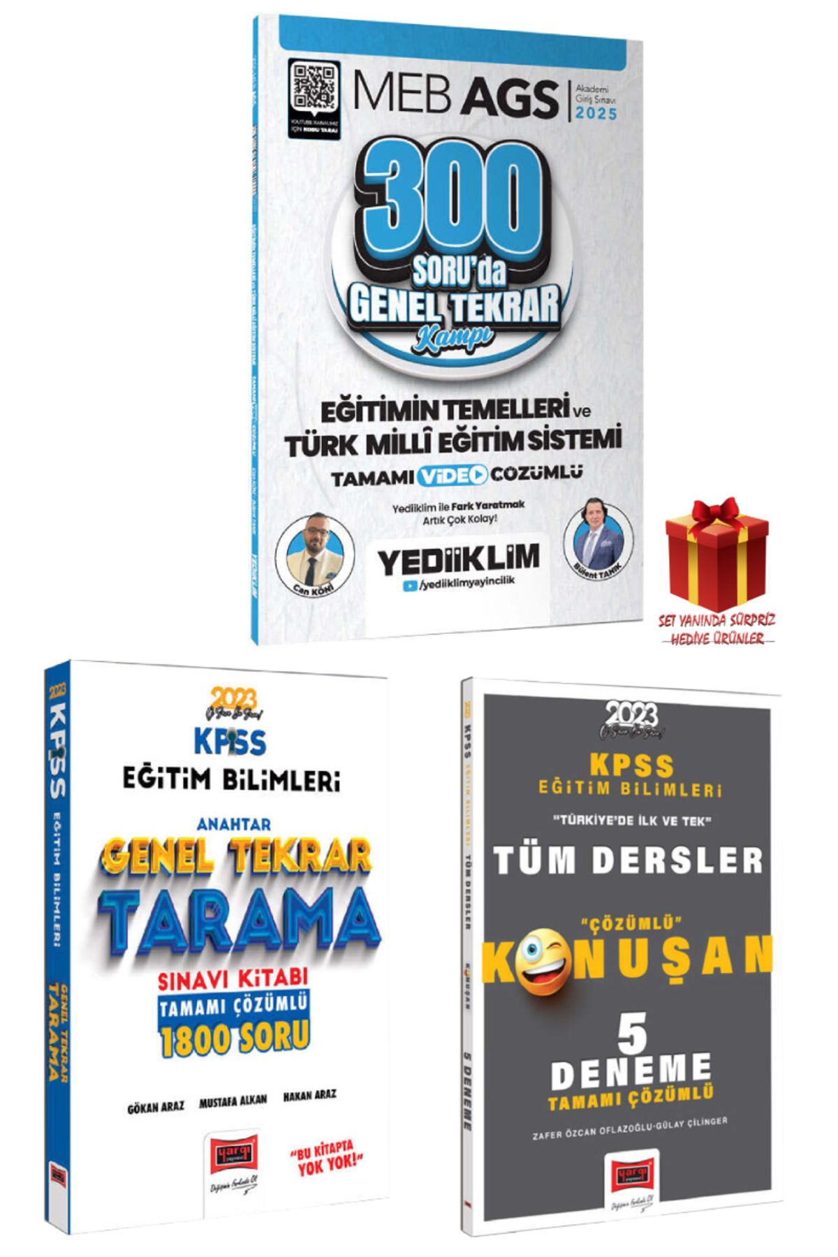 Yediiklim Yayınları 2025 Yediiklim MEB AGS Eğitimin Temelleri 300 Soruda Genel Tekrar+Eğitim Tarama+Deneme